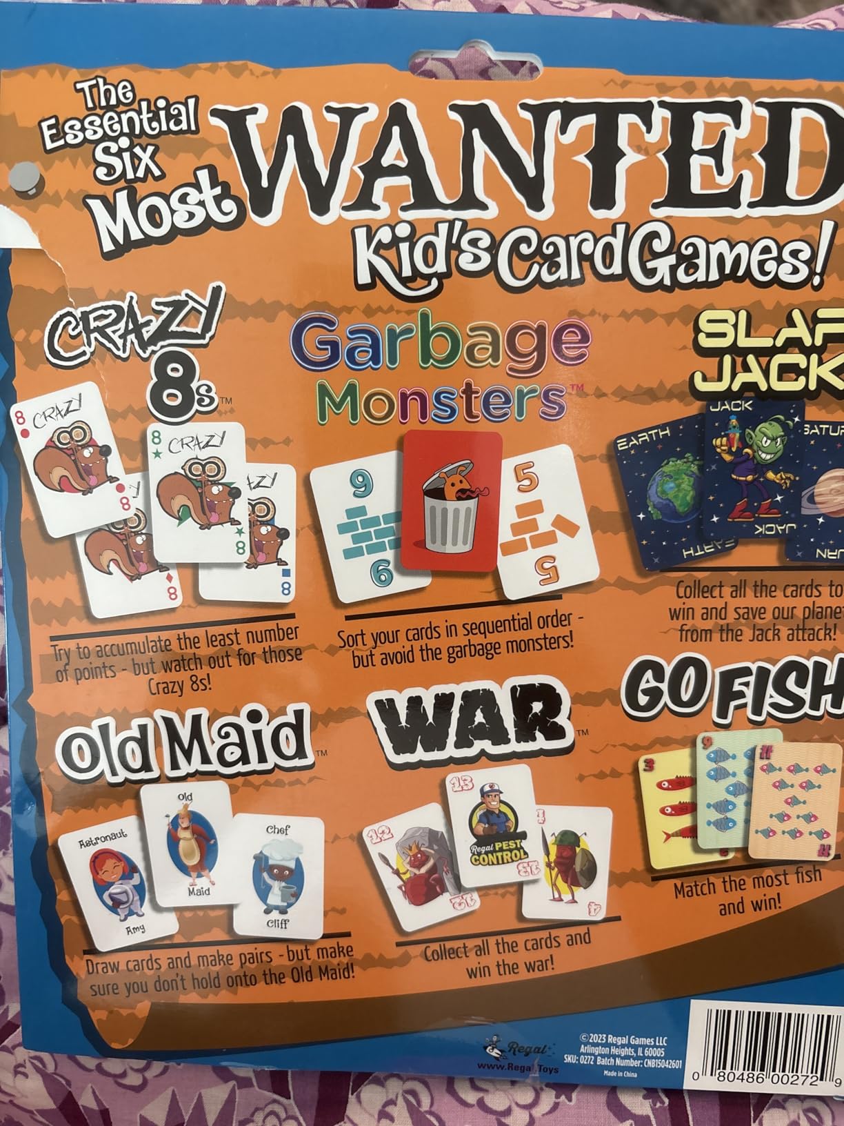 Regal Games Card Games for Kids - Go Fish, Crazy 8's, Old Maid, Slap Jack, Garbage Monster, War - Simple & Fun Classic Family Table Games - Games May Vary (6 Set) - Customer Photo 1