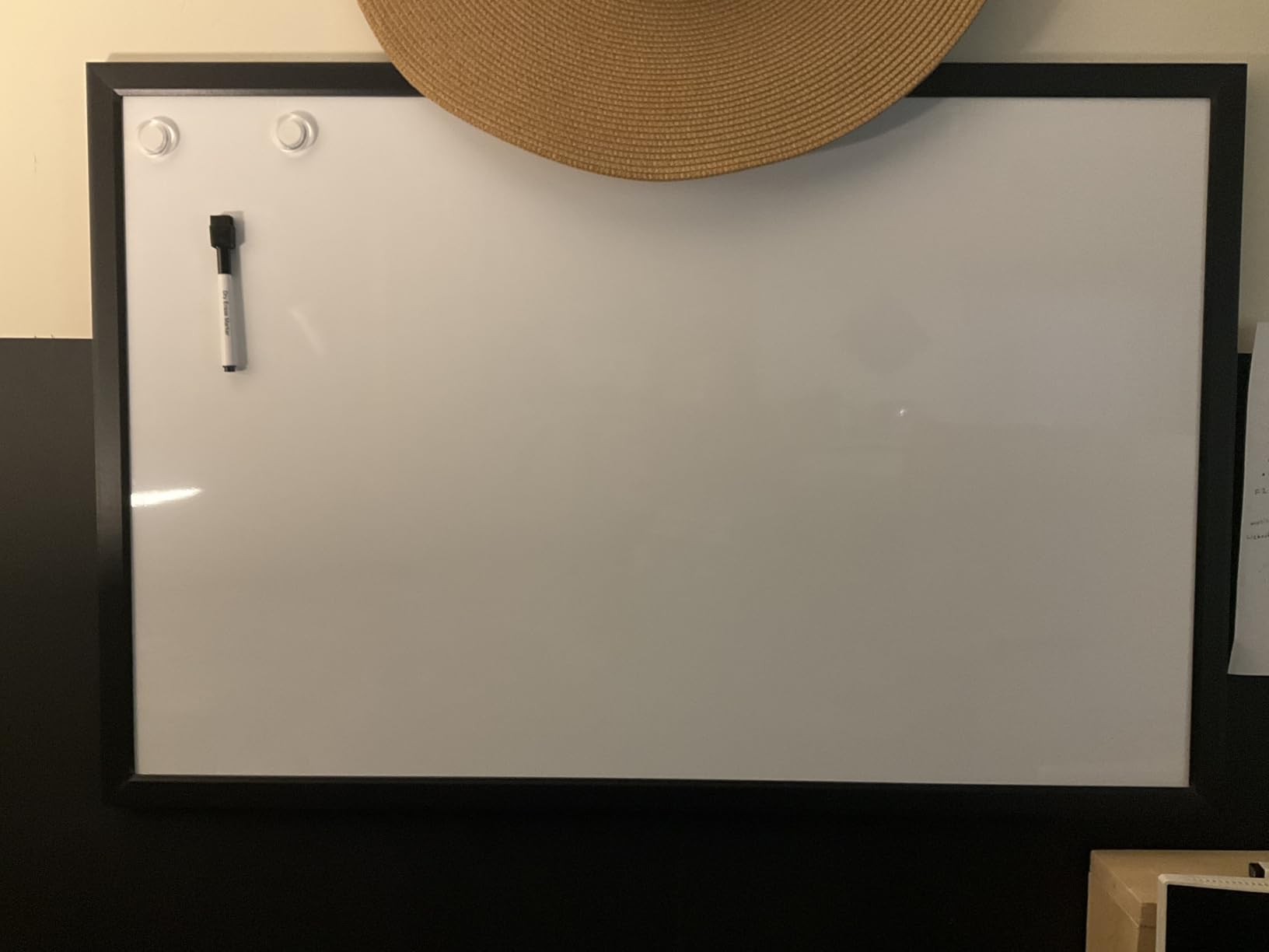 Amazon Basics Magnetic Whiteboard/Dry Erase Board, 36 x 48-inch, Aluminum Frame, Silver/White - Customer Photo 2