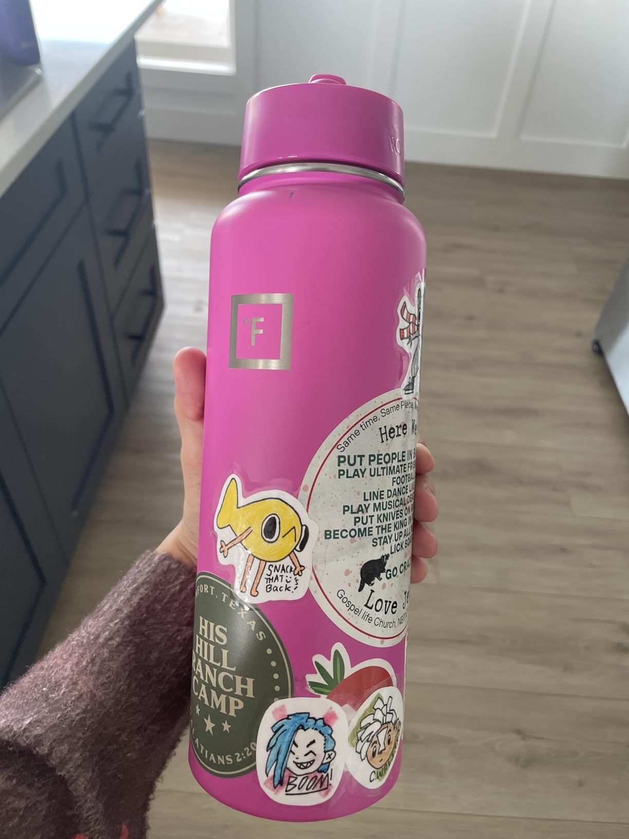 IRON °FLASK Camping & Hiking Hydration Flask with Straw, Wide Mouth Insulated Stainless Steel Sports Water Bottle - 40 oz Midnight Black - Customer Photo 1