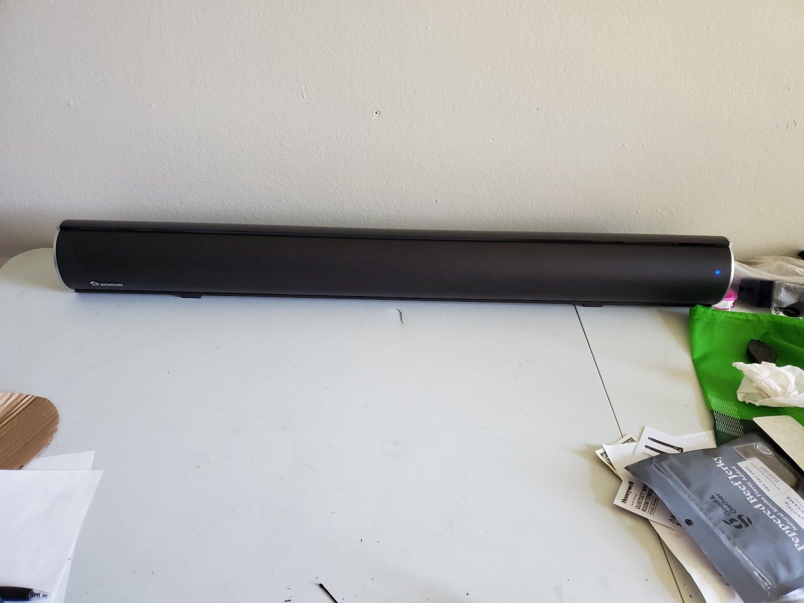 Wohome 2.2 Sound Bar for TV with Built-in Subwoofers, 32 Inches Detachable Soundbar Speaker, Bluetooth 5.3/Optical/AUX/USB Connection (Black) Customer Review Wohome 2.2 Sound Bar for TV with Built-in Subwoofers, 32 Inches Detachable Soundbar Speaker, Bluetooth 5.3/Optical/AUX/USB Connection (Black) - Customer Photo 2