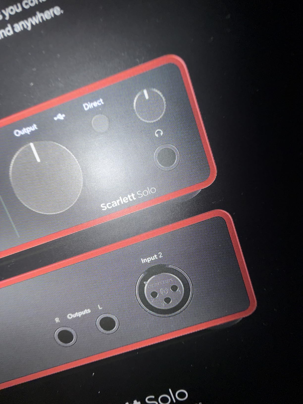 Focusrite Scarlett Solo 3rd Gen USB Audio Interface for Guitarists, Vocalists, Podcasters or Producers to record and playback studio quality sound - Customer Photo 3