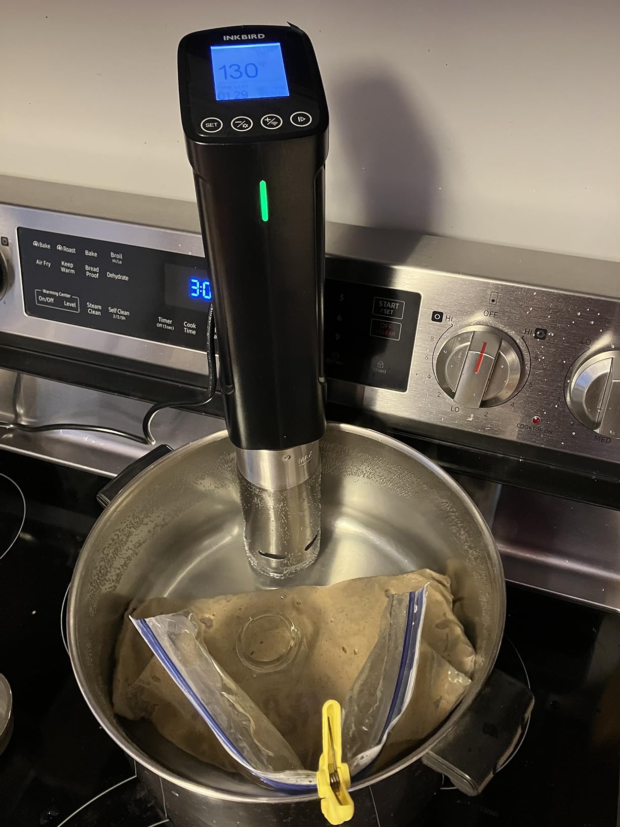 INKBIRD WIFI Sous Vide Cooker ISV-100W, 1000 Watts Sous Vide Machine Immersion Circulator with 14 Preset Recipes on APP & Calibration Function, Thermal Immersion, Fast-Heating with Timer - Customer Photo 1