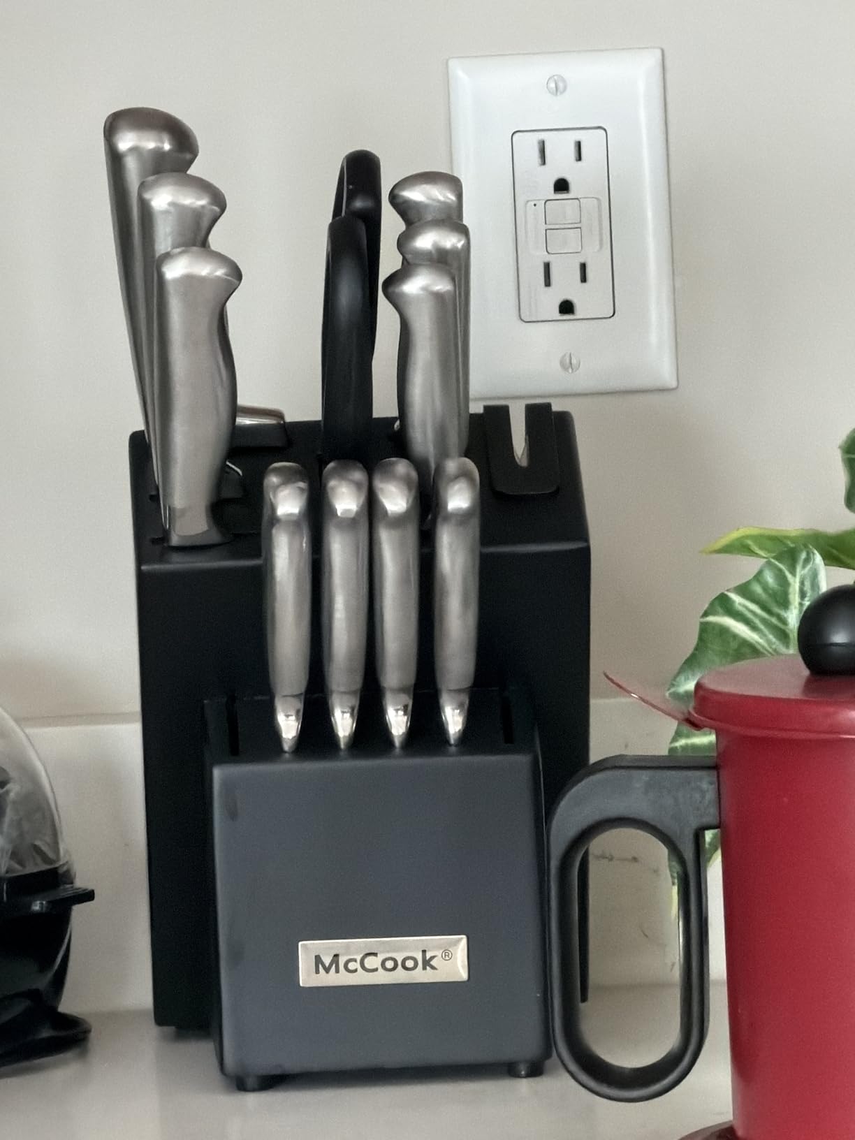 McCook® Knife Sets, German Stainless Steel Kitchen Knife Block Sets with Built-in Sharpener - Customer Photo 1