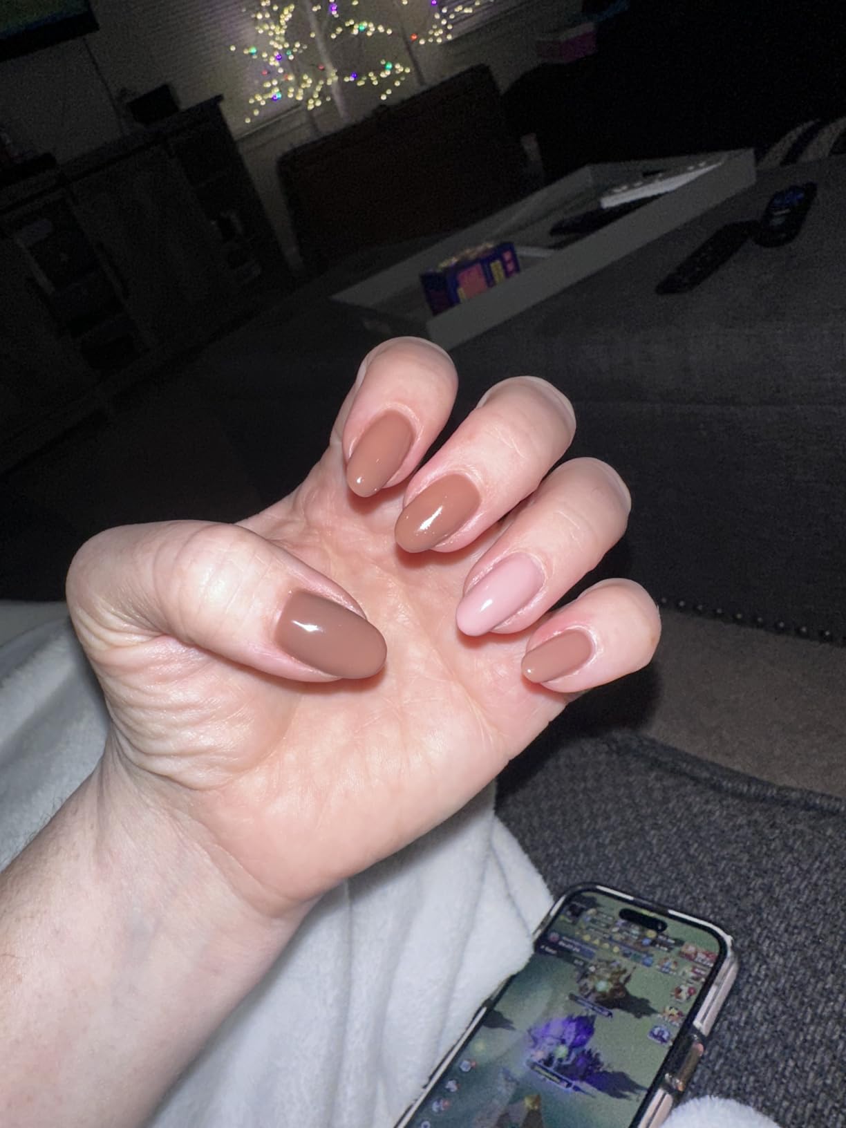 Beetles Christmas Gel Nail Polish – Candy Cane Gel Polish Set, 6 Color Burgundy Red Glitter White Silver Winter Snow Holiday Sparkle Manicure Kit Soak off Uv Nail Art Design Gifts for Women - Customer Photo 2