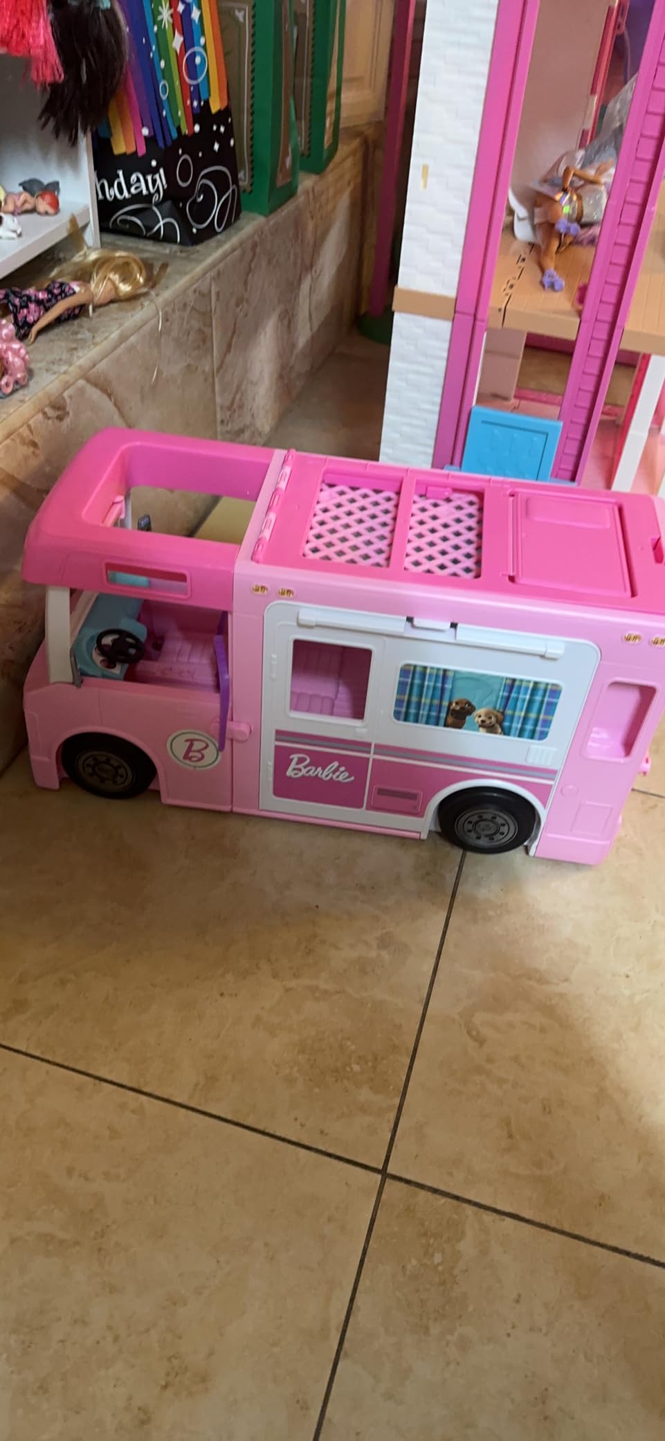 Barbie 3-in-1 DreamCamper Vehicle, Approx. 3-ft, Transforming Camper with Pool, Truck, Boat and 60 Accessories, Makes a Great Gift for 3 to 7 Year Olds customer photo 2