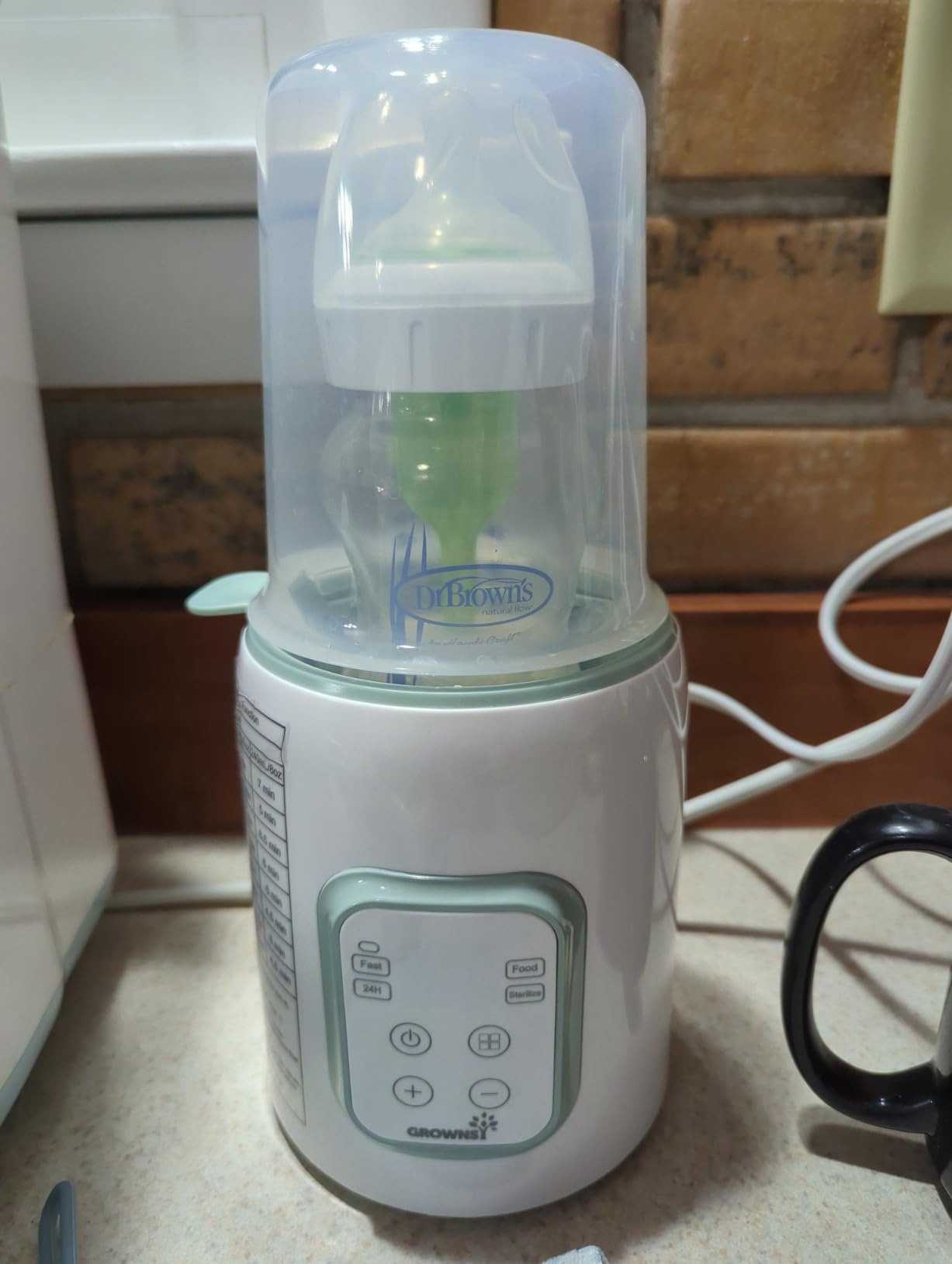 Bottle Warmer, GROWNSY 8-in-1 Fast Baby Milk Warmer with Timer for Breastmilk or Formula, Accurate Temperature Control, with Defrost, Sterili-zing, Keep, Heat Baby Food Jars Function - Customer Photo 4