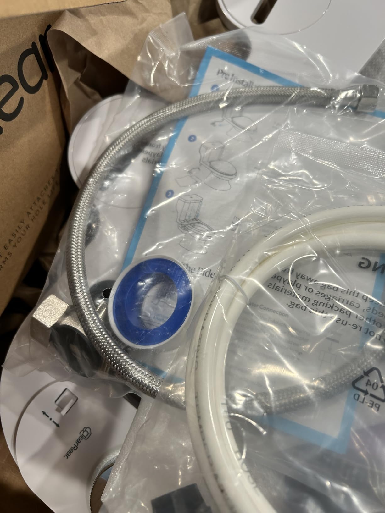 CLEAR REAR Bidet Attachment for Toilet Seat - Non-Electric, Self-Cleaning Dual Nozzle, Adjustable Water Pressure, Rear & Feminine Wash Hygienic Bathroom Upgrades - Fits Elongated Toilets (White) - Customer Photo 2