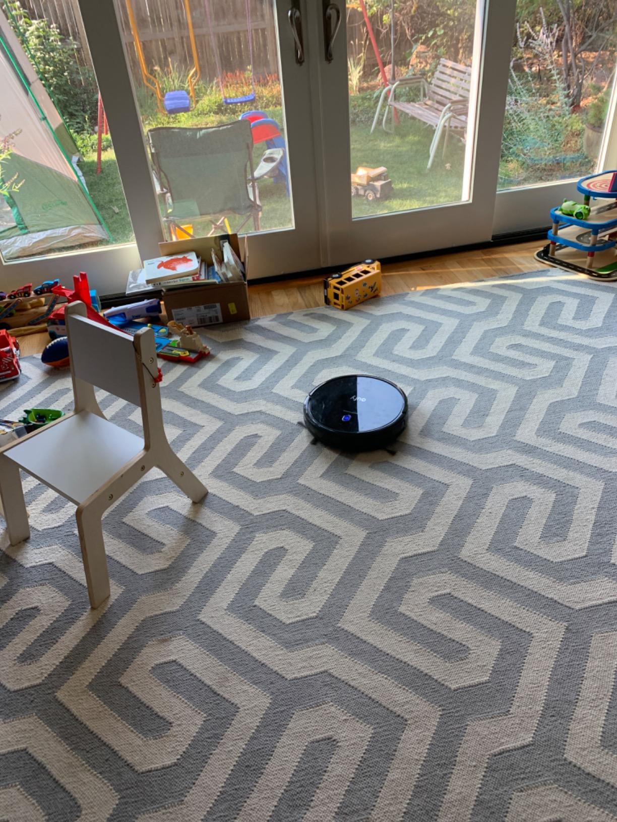 eufy Like-New BoostIQ RoboVac 11S MAX, Robot Vacuum Cleaner, Super-Thin, Powerful Suction, Quiet, Self-Charging Robotic Vacuum Cleaner, Cleans Hard Floors to Medium-Pile Carpets, Black (Renewed) - Customer Photo 4