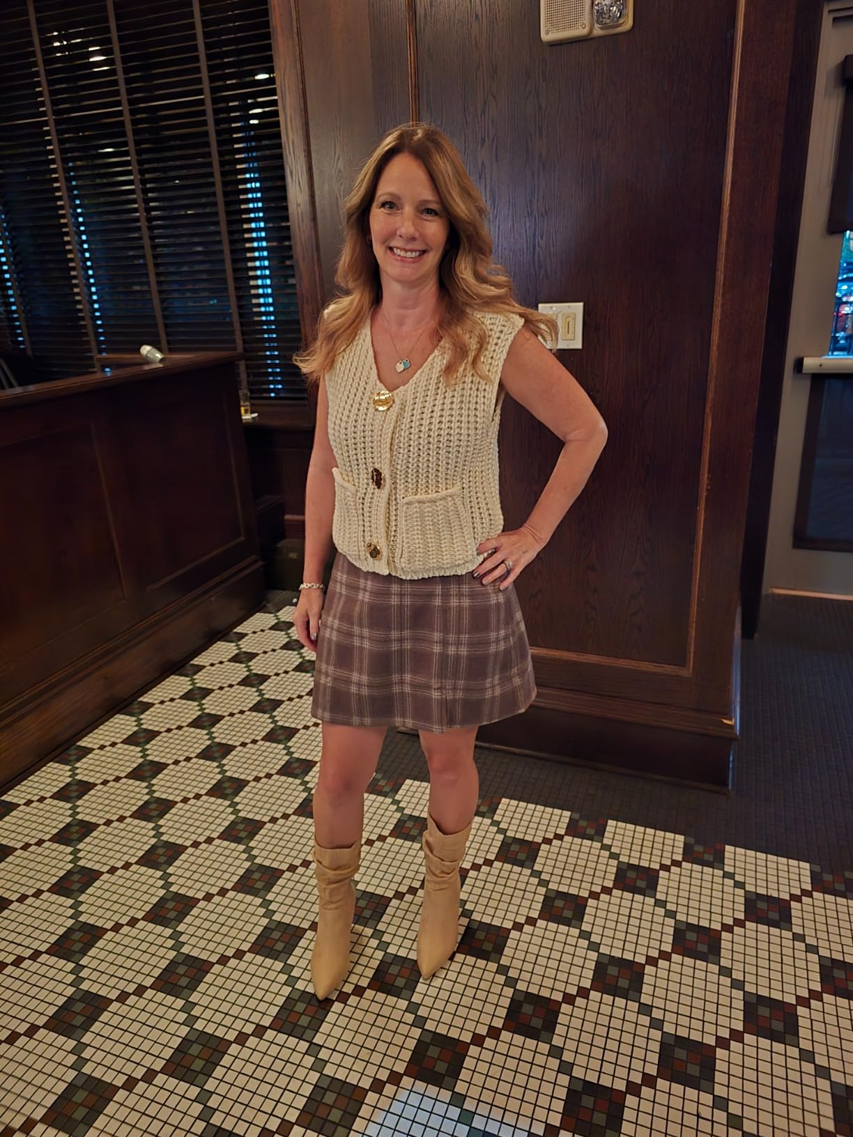 DREAM PAIRS Women's High Heel Mid Calf Boots Slouchy Pointed Toe Fall Boots - Customer Photo 4