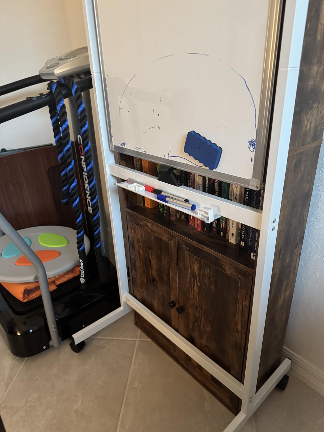 maxtek Magnetic Mobile White Board, 40 x 24 Double Sided Dry Erase Board Rolling Whiteboard - Customer Photo 1