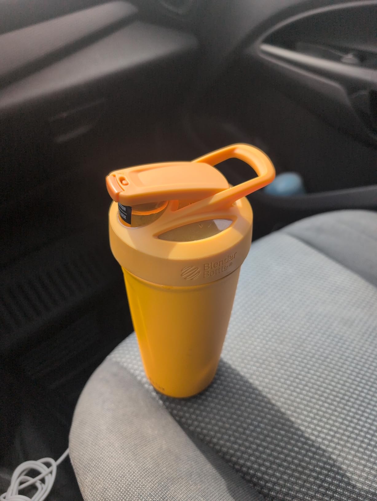 BlenderBottle Strada Shaker Cup Insulated Stainless Steel Water Bottle with Wire Whisk, 24-Ounce, Black - Customer Photo 4