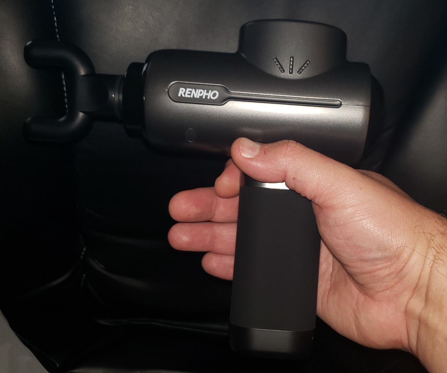 RENPHO Massage Gun Deep Tissue, Christmas Birthday Gifts for Women Men, Portable Percussion Massager for Back and Neck, Handheld Device with Carry Case, Active Customer Review RENPHO Massage Gun Deep Tissue, Christmas Birthday Gifts for Women Men, Portable Percussion Massager for Back and Neck, Handheld Device with Carry Case, Active - Customer Photo 2