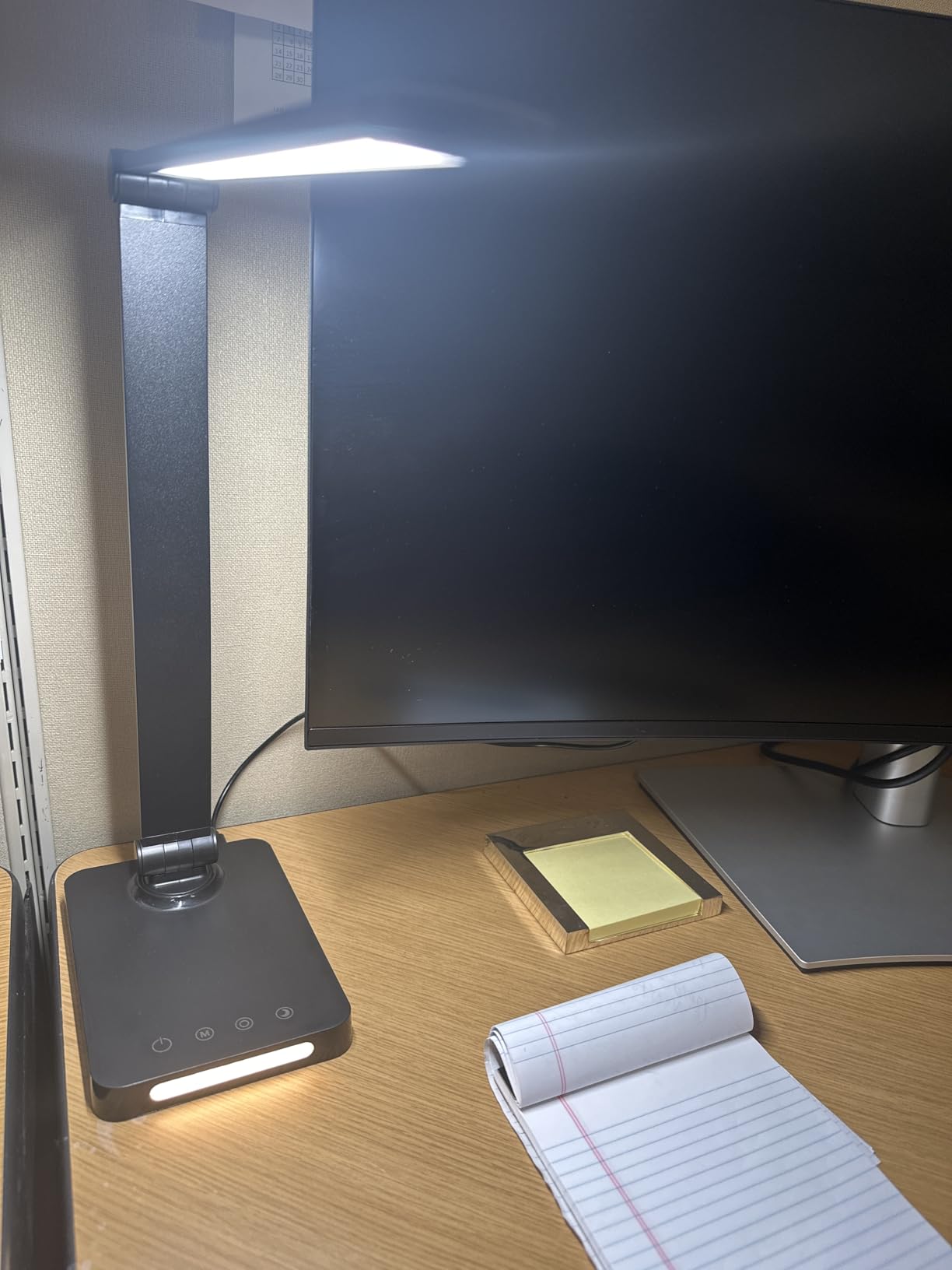 LED Desk Lamp with USB Ports,Touch Desk Lamps for Home Office with 5 Color Modes,3 Brightness Desk Light with Small Night Light,Reading Lamp Table Lamp for Bedroom Bedside Study Black （with adapter） - Customer Photo 1