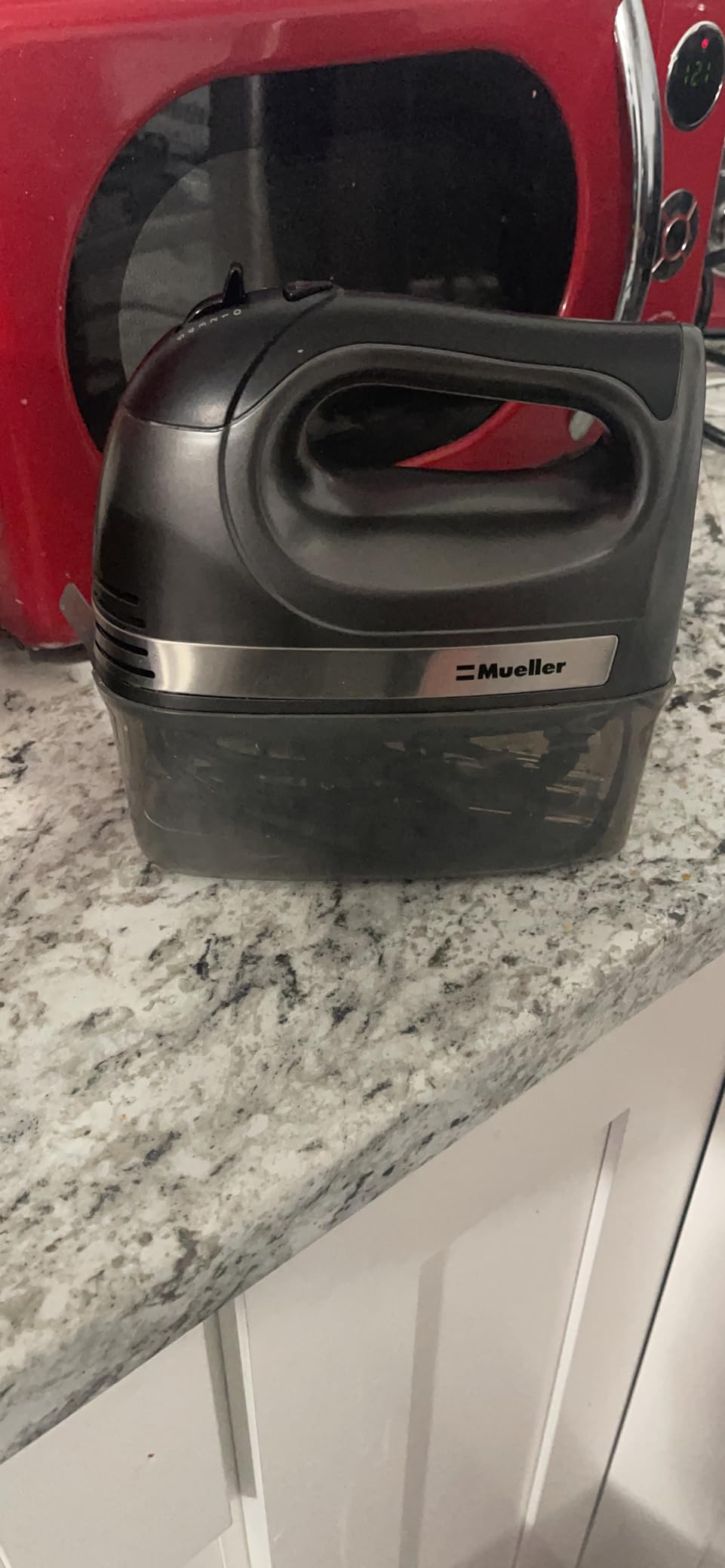 Mueller Electric Hand Mixer, 5 Speed 250W Turbo with Snap-On Storage Case and 4 Stainless Steel Accessories for Easy Whipping, Mixing Cookies, Brownies, Cakes, and Dough Batters Customer Review Mueller Electric Hand Mixer, 5 Speed 250W Turbo with Snap-On Storage Case and 4 Stainless Steel Accessories for Easy Whipping, Mixing Cookies, Brownies, Cakes, and Dough Batters - Customer Photo 1