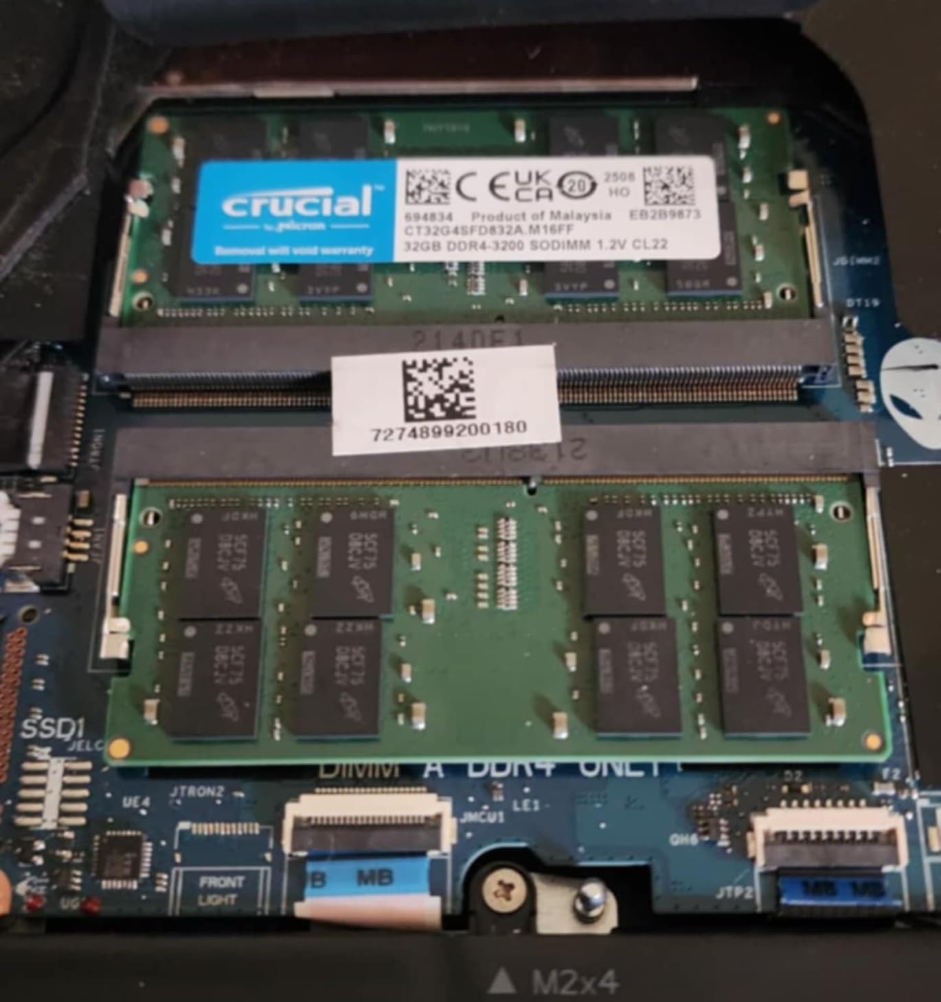 Crucial 16GB DDR4 RAM Kit (2x8GB), 3200MHz (PC4-25600), Downclockable to 2933/2666MHz Laptop Memory SODIMM 260-Pin, Compatible with 13th Gen Intel Core and AMD Ryzen 7000 - CT2K8G4SFRA32A Customer Review Crucial 16GB DDR4 RAM Kit (2x8GB), 3200MHz (PC4-25600), Downclockable to 2933/2666MHz Laptop Memory SODIMM 260-Pin, Compatible with 13th Gen Intel Core and AMD Ryzen 7000 - CT2K8G4SFRA32A - Customer Photo 2