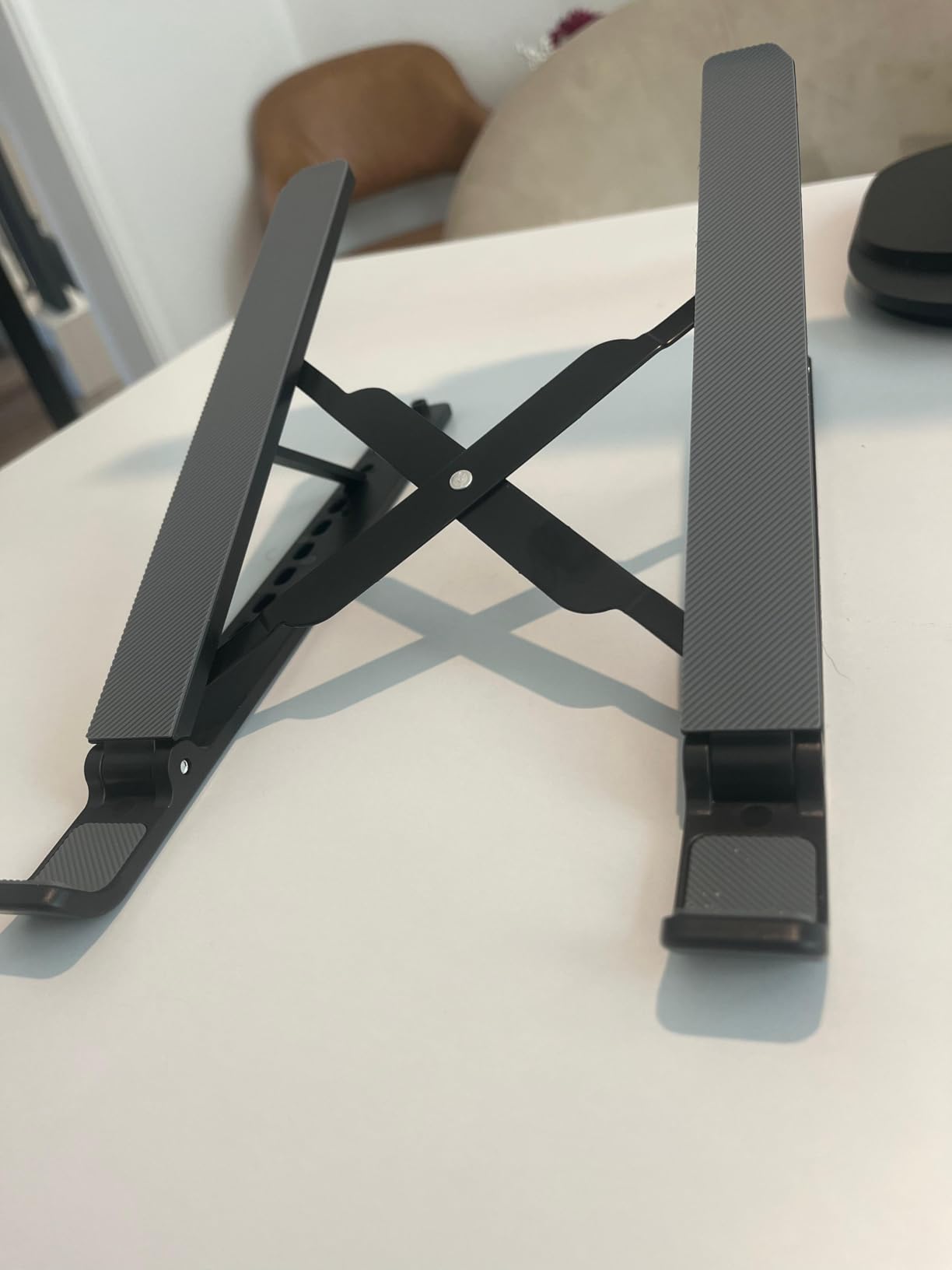 Laptop Stand for Desk, Adjustable Laptop Riser ABS+Silicone Foldable Portable Notebook Holder, Ventilated Cooling Notebook Mount Computer Stand for 10-15.6