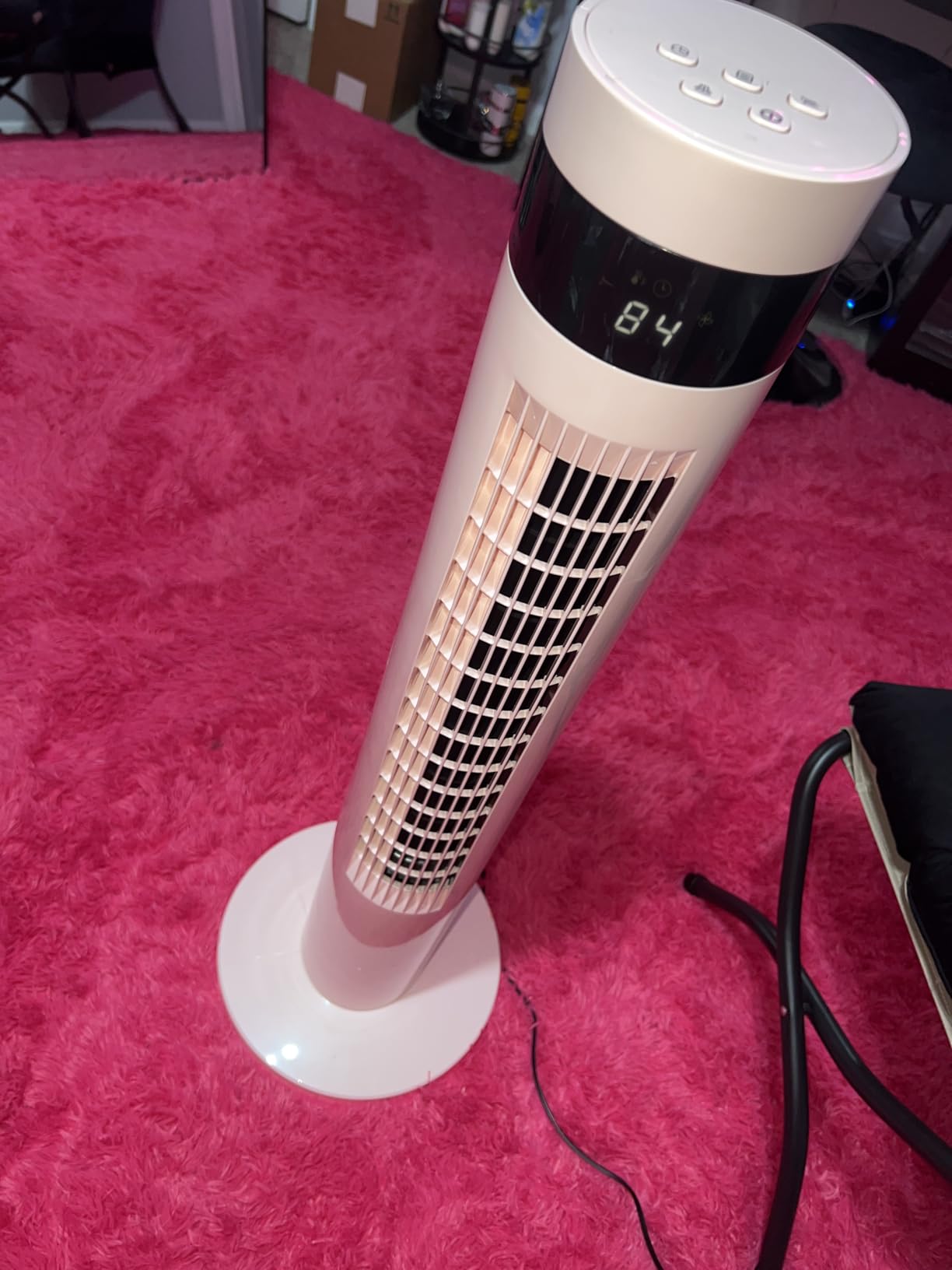 Antarctic Star Tower Fan Portable Floor Fans 85°Oscillating Fan 36'' Quiet Cooling 12H Timer Remote Control Standing Bladeless Electric 3 Speeds Wind 3 Modes Bedroom Office(36 inch, White) - Customer Photo 2