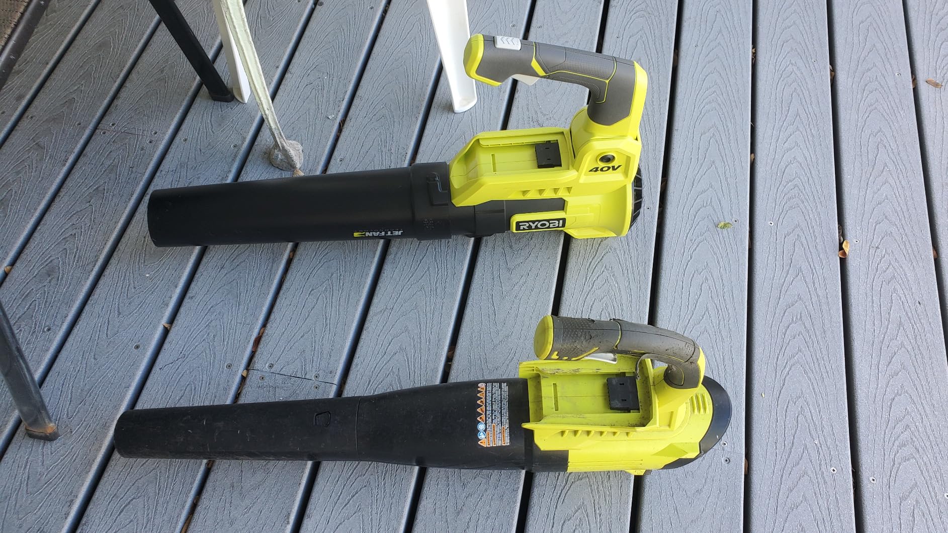 RYOBI 110 MPH 525 CFM 40-Volt Lithium-Ion Cordless Variable-Speed Jet Fan Bare Tool Leaf Blower, Battery and Charger Not Included - Customer Photo 2