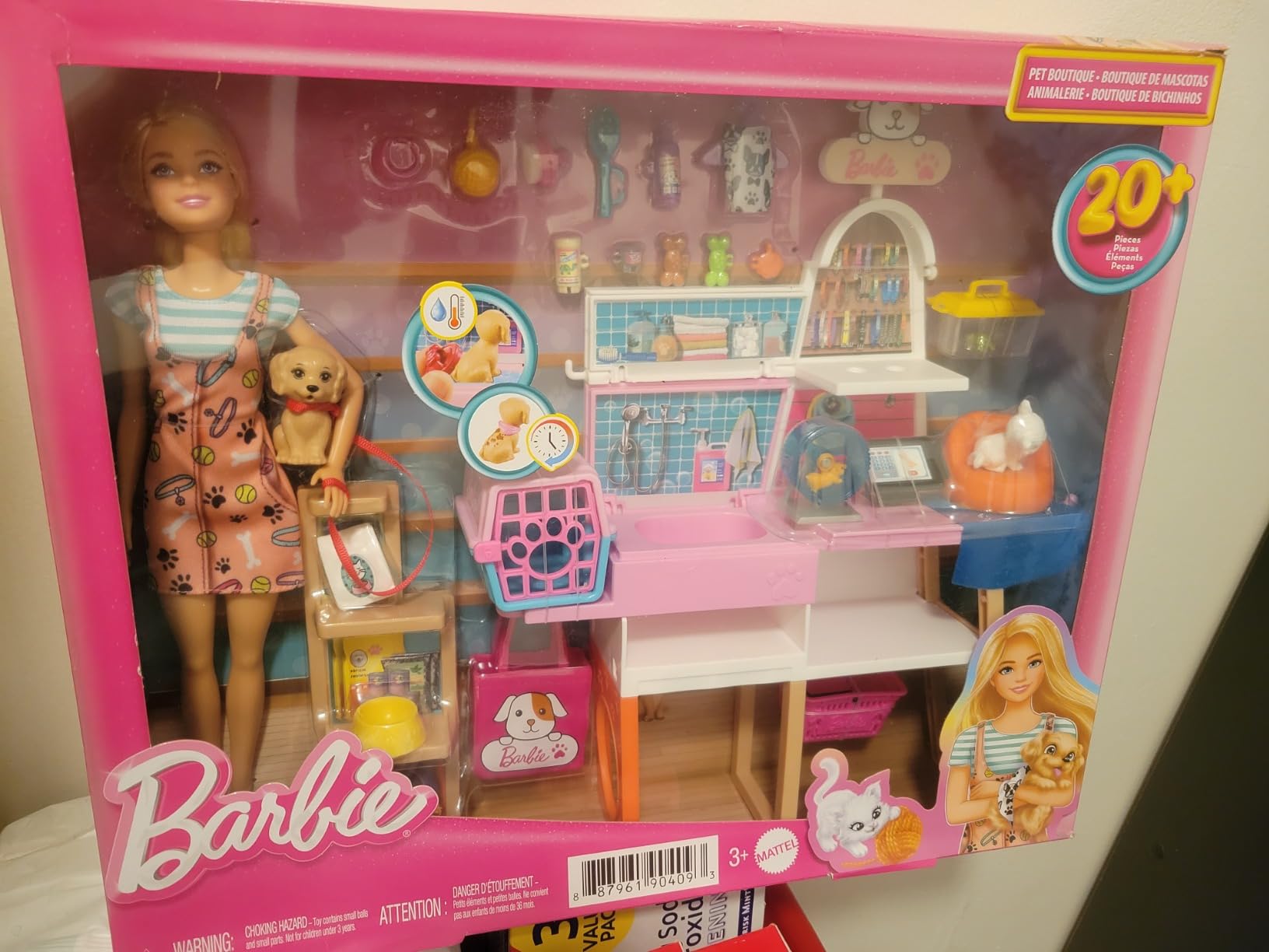 Barbie Doll (11.5-in Blonde) and Pet Boutique Playset with 4 Pets, Color-Change Grooming Feature and Accessories, Great Gift for 3 to 7 Year Olds - Customer Photo 1