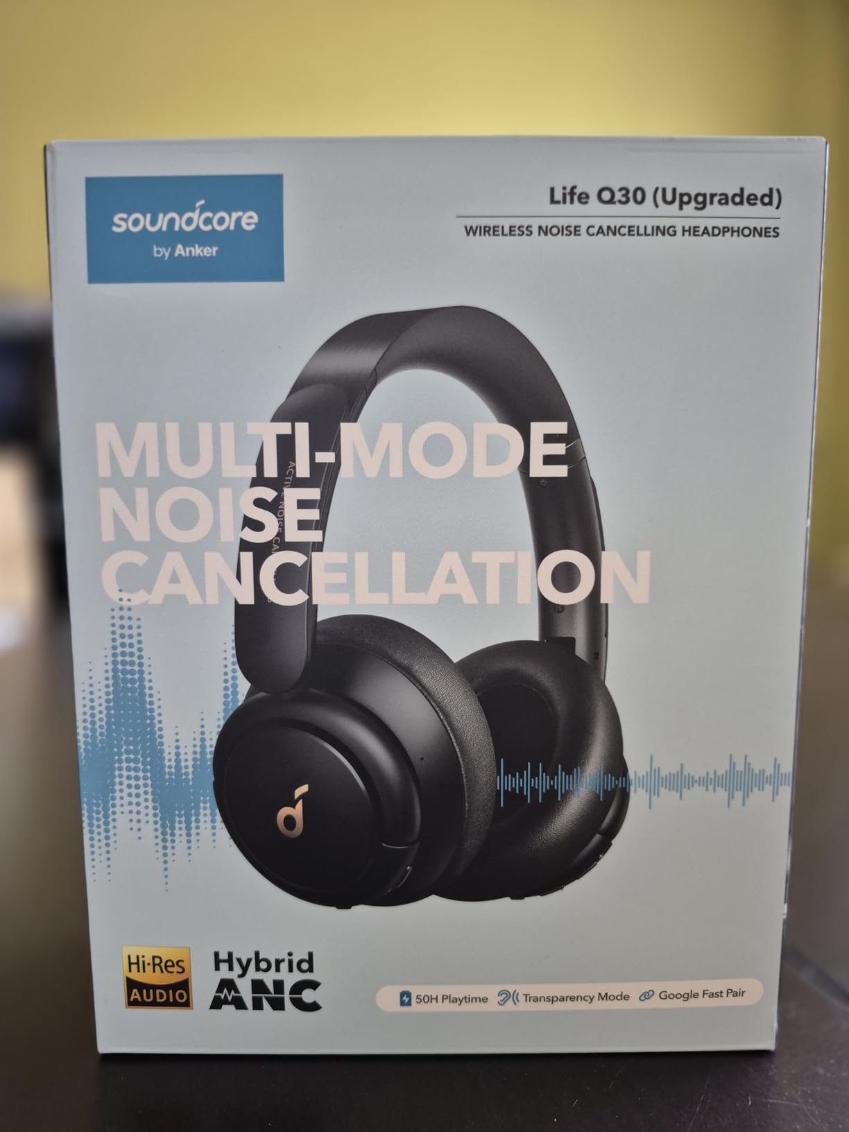 Soundcore Q30 by Anker, Hybrid Active Noise Cancelling Headphones, Multiple Modes, Hi-Res Audio, Custom EQ via App, 50H Playtime, Comfortable Fit, Bluetooth, Multipoint Connection - Customer Photo 3