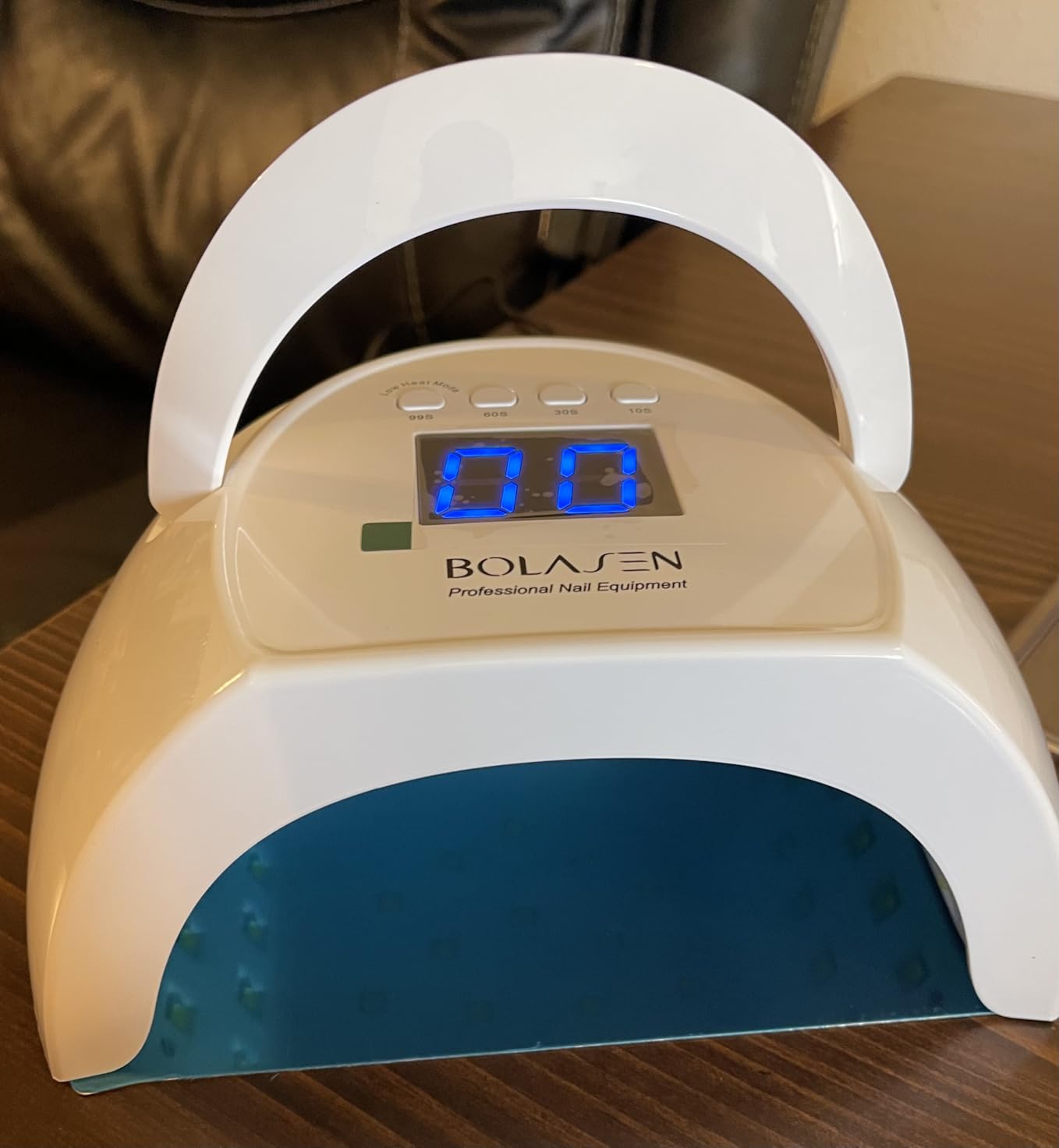 BOLASEN Professional Gel UV Nail Lamp with Metal Base, True 80W LED Nail Dryer for Gel Polish, UV Light for Gel Nails, Fast Curing Lamp with 4 Timers, Auto Sensor, LED Display, i2 Plus (Plug-in White) - Customer Photo 1