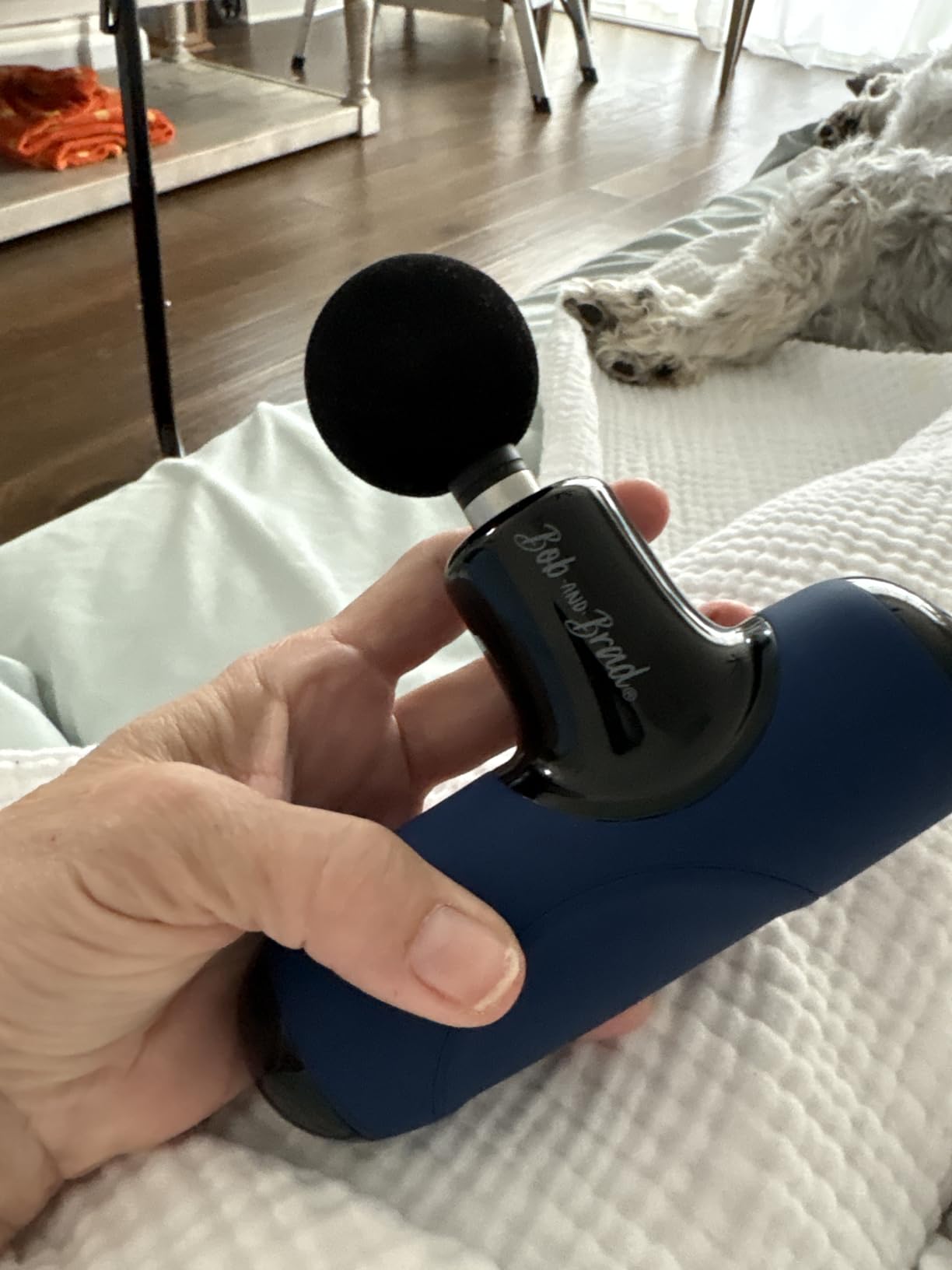 BOB AND BRAD Q2 Mini Massage Gun, Pocket-Sized Deep Tissue Massager Gun, Portable Percussion Muscle Massager Gun, Ultra Small & Quiet Muscle Massage Gun with Carry Case, Home Gym Travel, Black Customer Review BOB AND BRAD Q2 Mini Massage Gun, Pocket-Sized Deep Tissue Massager Gun, Portable Percussion Muscle Massager Gun, Ultra Small & Quiet Muscle Massage Gun with Carry Case, Home Gym Travel, Black - Customer Photo 1