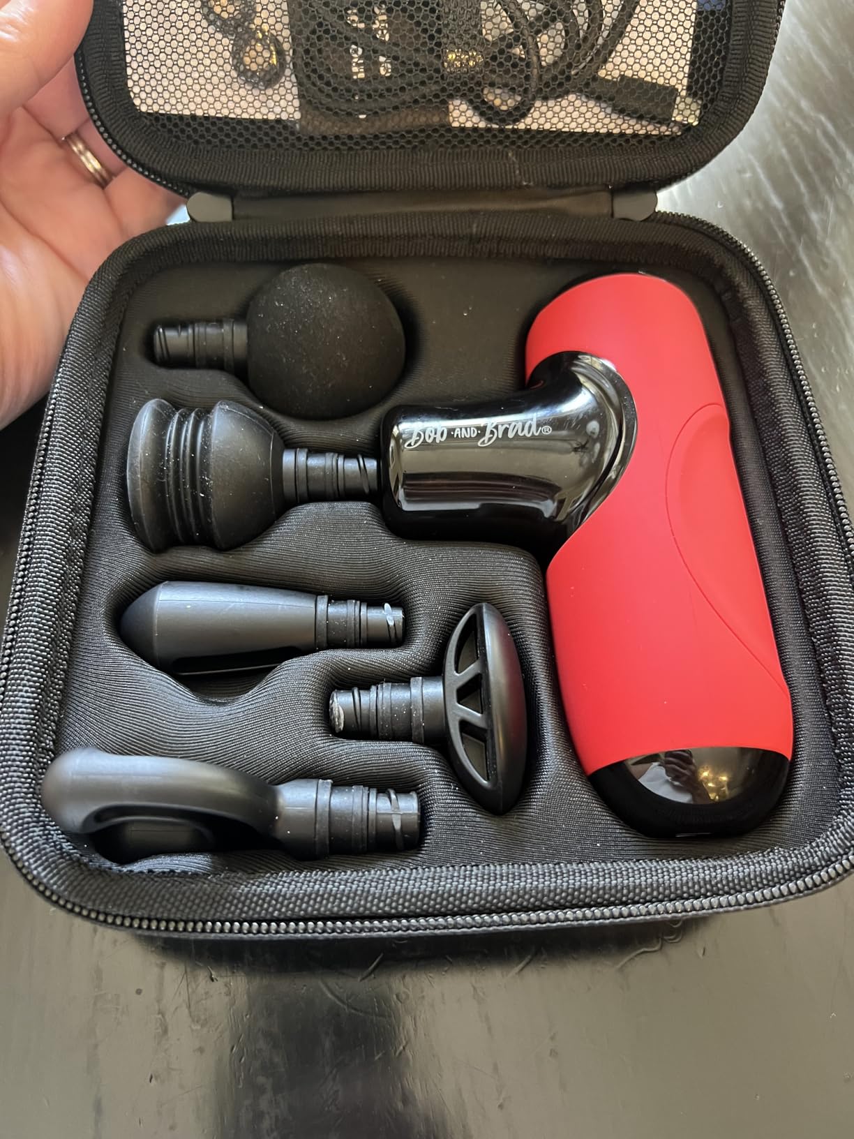 BOB AND BRAD Q2 Mini Massage Gun, Pocket-Sized Deep Tissue Massager Gun, Portable Percussion Muscle Massager Gun, Ultra Small & Quiet Muscle Massage Gun with Carry Case, Home Gym Travel, Black Customer Review BOB AND BRAD Q2 Mini Massage Gun, Pocket-Sized Deep Tissue Massager Gun, Portable Percussion Muscle Massager Gun, Ultra Small & Quiet Muscle Massage Gun with Carry Case, Home Gym Travel, Black - Customer Photo 2