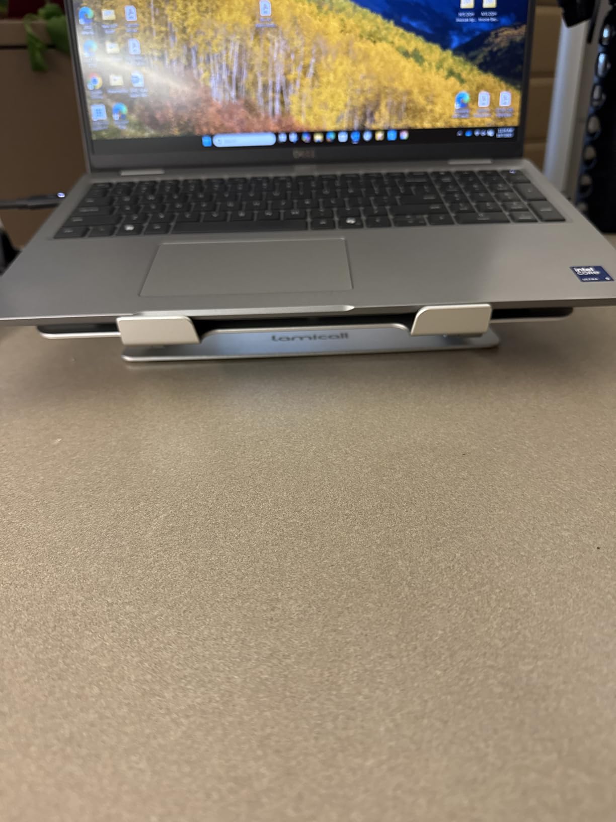 Lamicall Adjustable Laptop Stand, Portable Laptop Riser, Aluminum Laptop Stand for Desk Foldable, Ergonomic Computer Notebook Printer Stand for MacBook Air Pro, Dell XPS, HP (10-17.3'') - Silver - Customer Photo 2