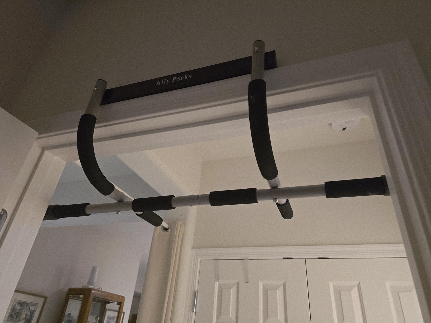 Ally Peaks Pull Up Bar for Doorway | Thickened Steel Max Limit 440 lbs Upper Body Fitness Workout Bar| Multi-Grip Strength for Doorway | Indoor Chin-Up Bar Fitness Trainer for Home Gym Portable - Customer Photo 2