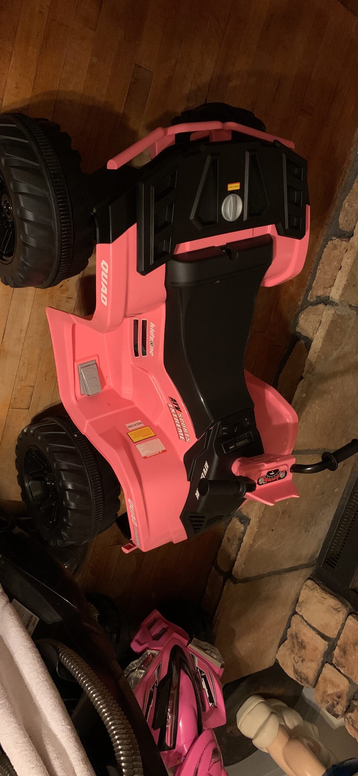 Kidzone 6V Ride-On ATV for Kids 18+ Months, Battery-Powered 4-Wheel Electric Vehicle with Bluetooth, USB, Storage, LED Lights, Safe 1.5–2 km/h Speed - Red - Customer Photo 1