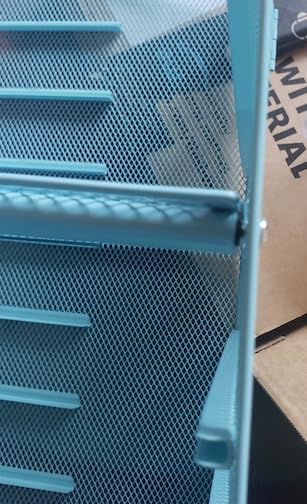 Marbrasse 6 Tier Paper Organizer Letter Tray - Mesh Desk File Organizer with Handle, Paper Sorter Organizer for Letter/A4 Office File Folder Holder - Black - Customer Photo 2