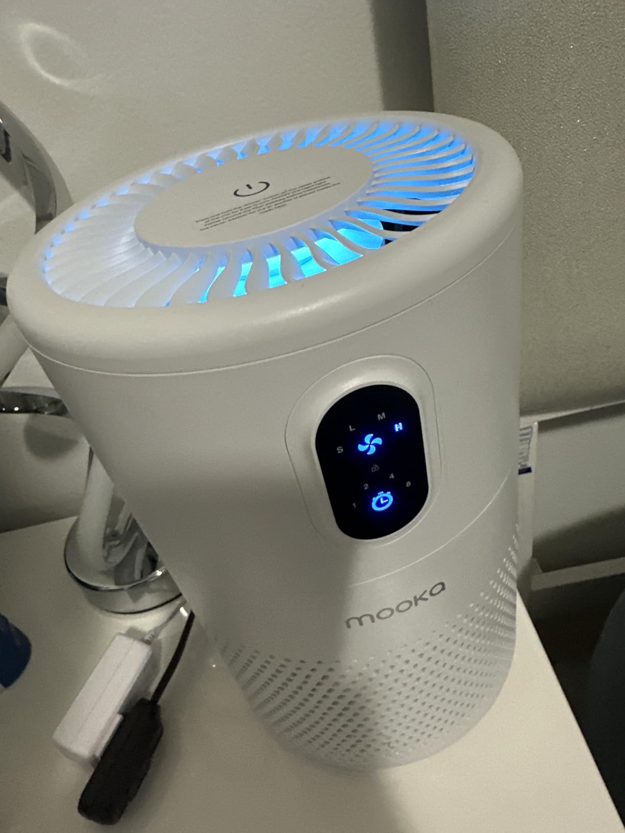 MOOKA Air Purifiers for Home Large Room up to 1076 ft², H13 True HEPA Air Filter Cleaner, Odor Eliminator, Remove Smoke Dust Pollen Pet Dander, Night Light(Available for California) - Customer Photo 1