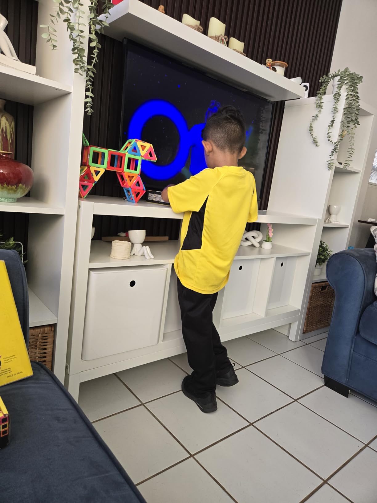 Coodoo Upgraded Magnetic Blocks Tough Tiles STEM Toys for 3+ Year Old Boys and Girls Learning by Playing Games for Toddlers Kids, Compatible with Major Brands Building Blocks - Starter Set - Customer Photo 1