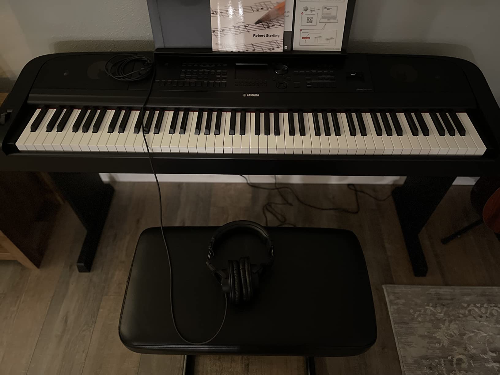 Yamaha DGX-670B, 88-Key Weighted Digital Piano with Sustain Foot Switch and Music Rest, Black - Furniture Stand Sold Separately - Customer Photo 4