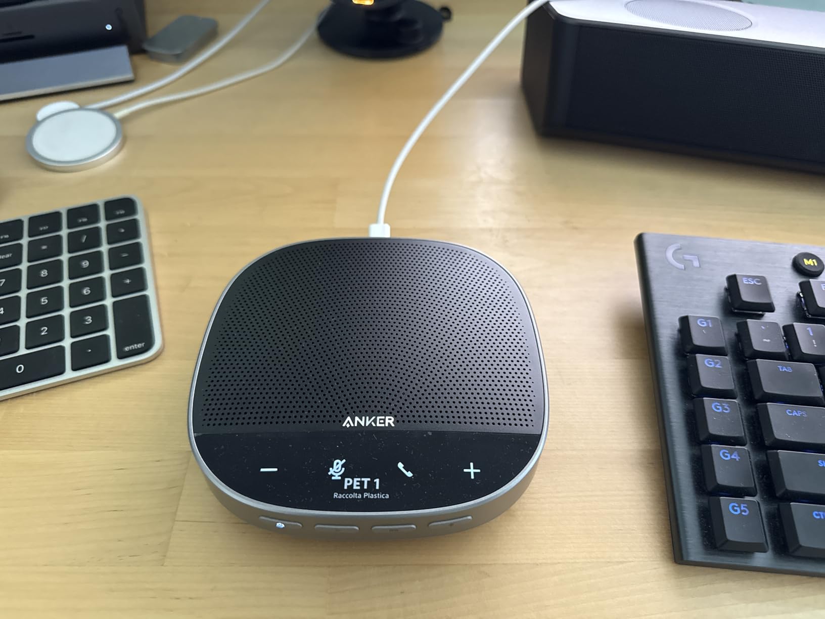 Anker PowerConf S500 Speakerphone with Zoom Rooms and Google Meet Certifications, USB-C Conference Speaker, Bluetooth Speakerphone for Conference Room, Conference Microphone with Premium Voice Pickup - Customer Photo 1