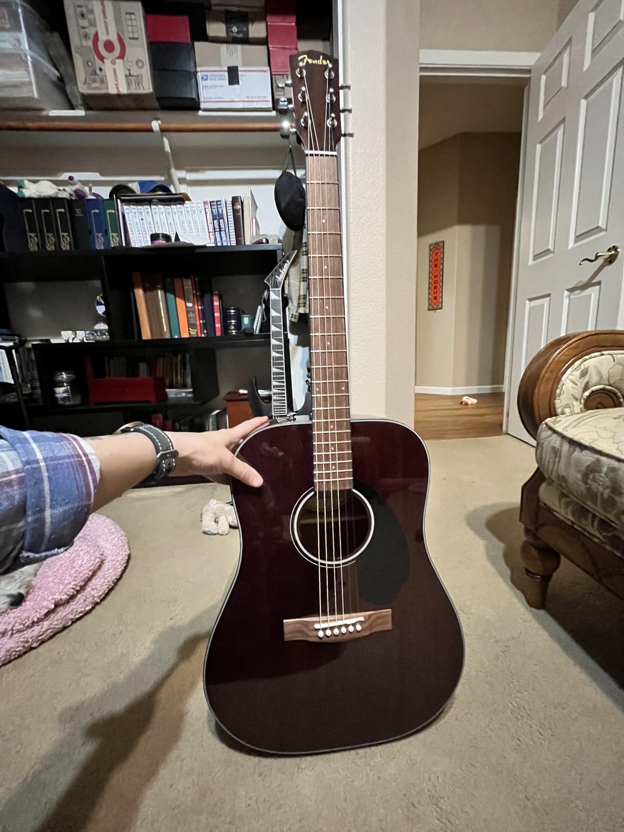 Fender CD-60S Solid Top Dreadnought Acoustic Guitar - All Mahogany Bundle with Gig Bag, Tuner, Strap, Strings, Picks, and Austin Bazaar Instructional DVD - Customer Photo 1