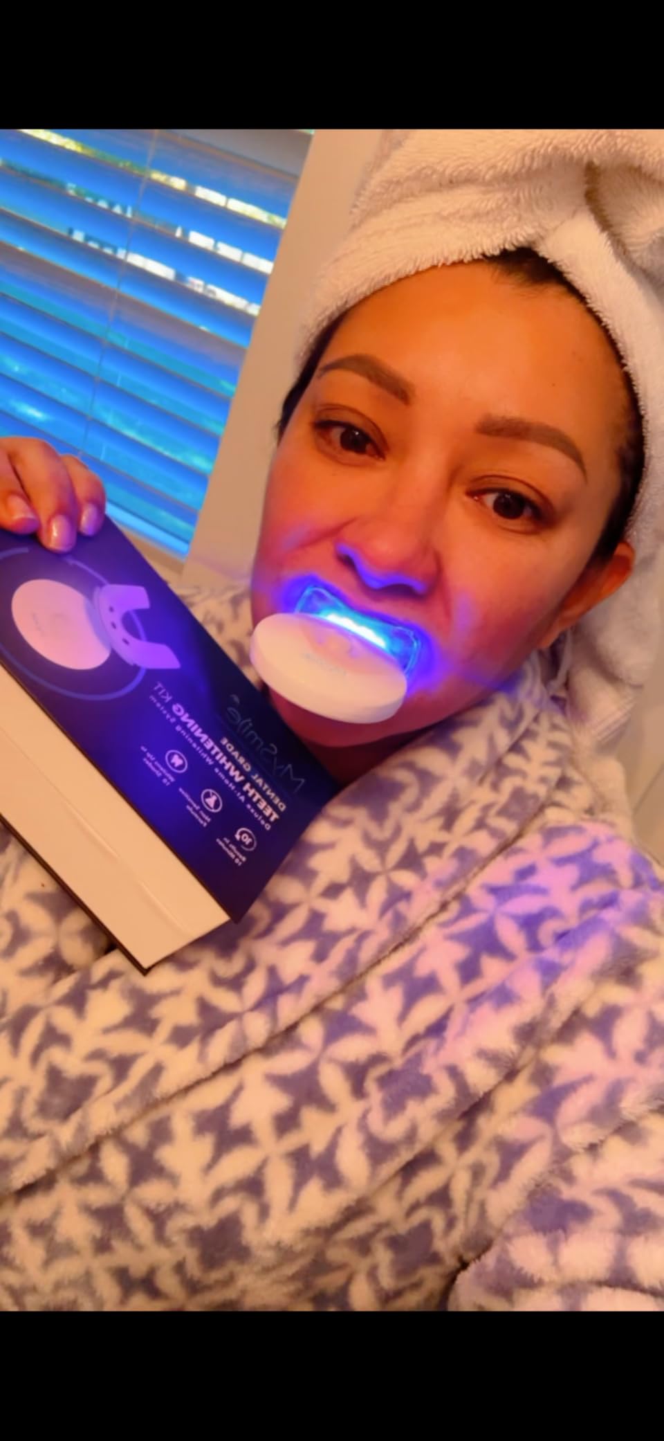 MySmile Teeth Whitening Kit with LED Light, 10 Min Non-Sensitive Fast Teeth Whitener with 3 Carbamide Peroxide Whitening Gel, Helps to Remove Stains from Coffee, Smoking, Wines, Soda, Food - Customer Photo 2
