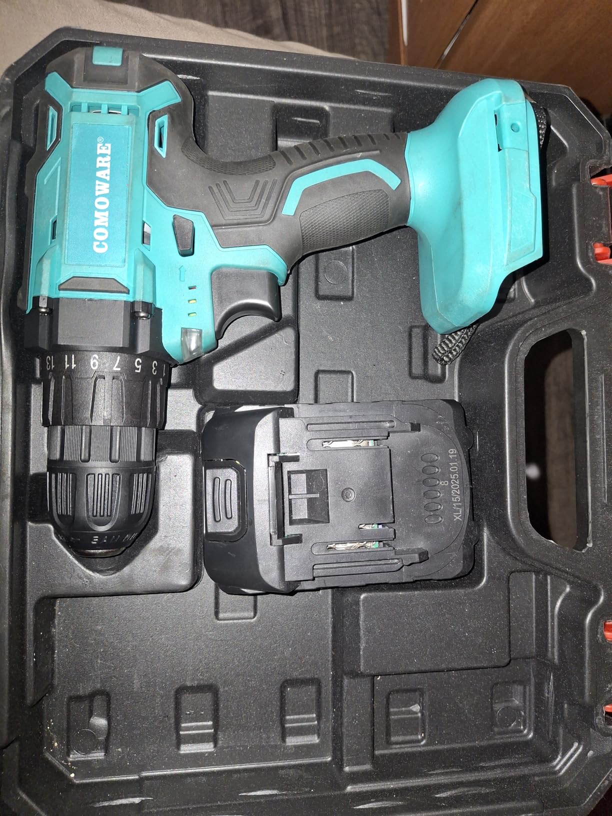 COMOWARE 20V Cordless Drill, Electric Power Drill Set with 1 Battery & Charger, 3/8