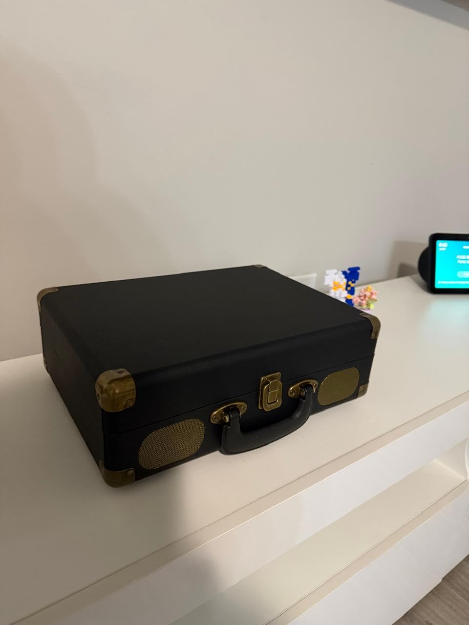 Vinyl Record Player 3-Speed Bluetooth Suitcase Portable Belt-Driven Record Player with Built-in Speakers RCA Line Out AUX in Headphone Jack Vintage Turntable - Customer Photo 2