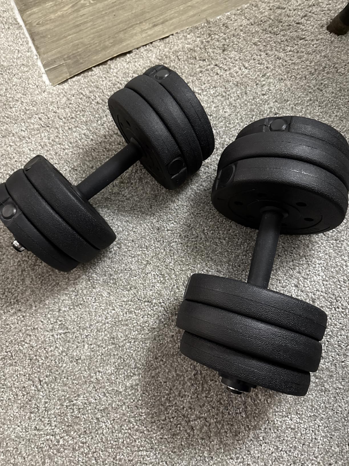 Yaheetech Adjustable Dumbbells Weight Set Dumbbell Weights Exercise & Fitness Equipment w/ 4 Spinlock Collars for Women & Men Home Gym Strength Training Customer Review Yaheetech Adjustable Dumbbells Weight Set Dumbbell Weights Exercise & Fitness Equipment w/ 4 Spinlock Collars for Women & Men Home Gym Strength Training - Customer Photo 1