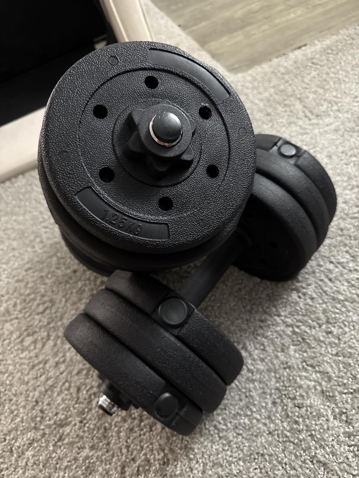 Yaheetech Adjustable Dumbbells Weight Set Dumbbell Weights Exercise & Fitness Equipment w/ 4 Spinlock Collars for Women & Men Home Gym Strength Training Customer Review Yaheetech Adjustable Dumbbells Weight Set Dumbbell Weights Exercise & Fitness Equipment w/ 4 Spinlock Collars for Women & Men Home Gym Strength Training - Customer Photo 2