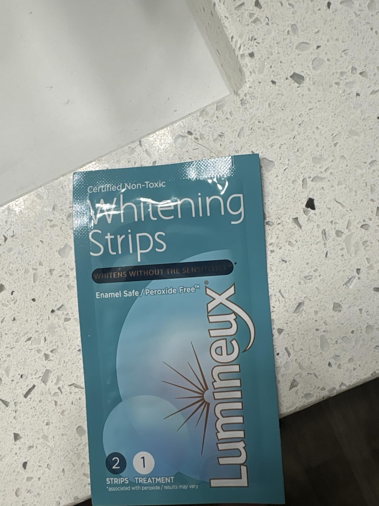 Lumineux Teeth Whitening Strips Kit - 9 Treatments - Peroxide Free - Enamel Safe for Whiter Teeth - Whitening Without The Sensitivity - Dentist Formulated - Sensitivity Free - Customer Photo 2