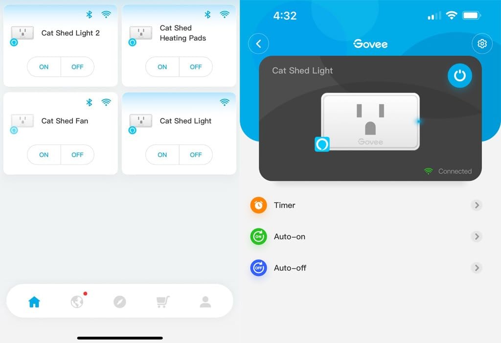 Govee Smart Plug 15A, WiFi Bluetooth Outlets 4 Pack Work with Alexa and Google Assistant, WiFi Plugs with Multiple Timers, Govee Home APP Group Control Remotely, No Hub Required, ETL&FCC Certified - Customer Photo 2