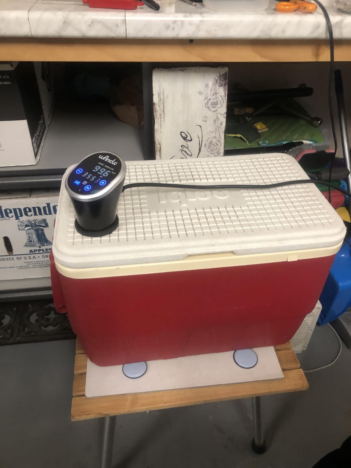 Sous Vide, Wancle Sous Vide Cooker 1100W IPX7 Waterproof Thermal Immersion Circulator With Reservation Function, Easy to store - Customer Photo 3