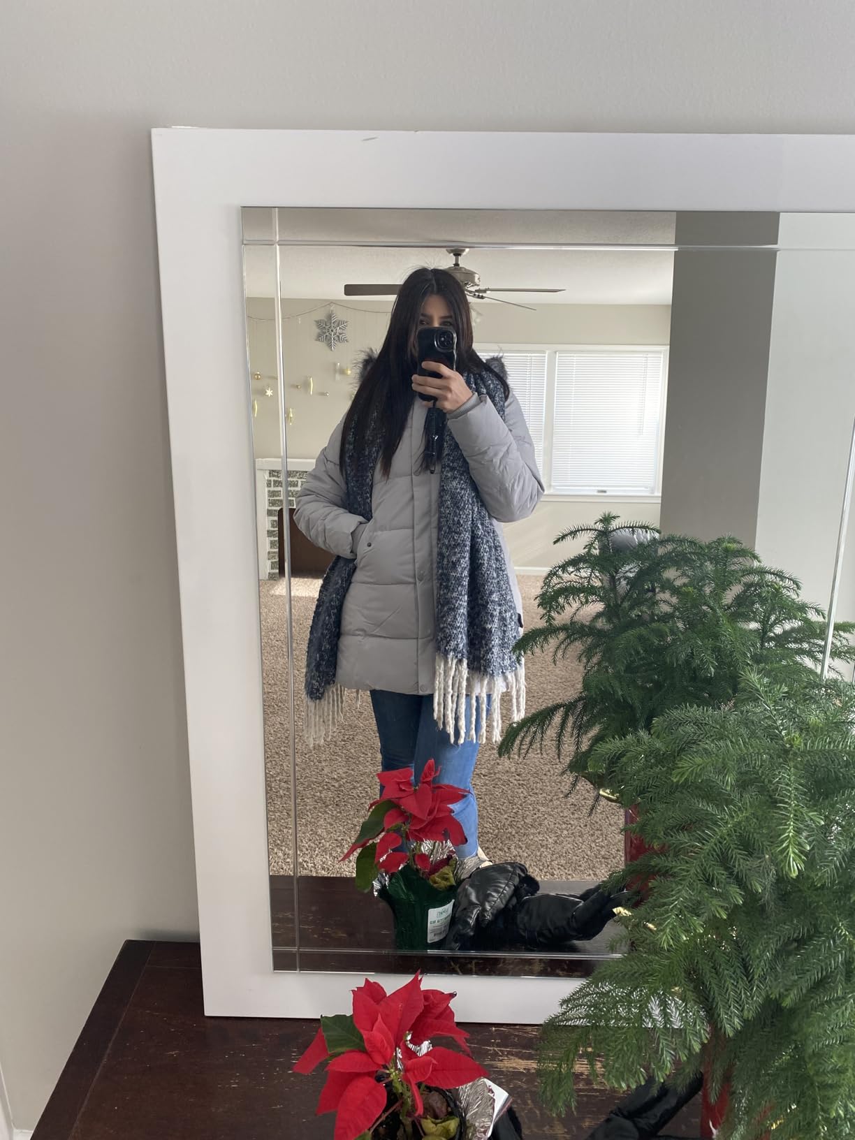 GGleaf Women's Winter Thicken Puffer Coat Warm Snow Jacket with Fur Removable Hood - Customer Photo 1