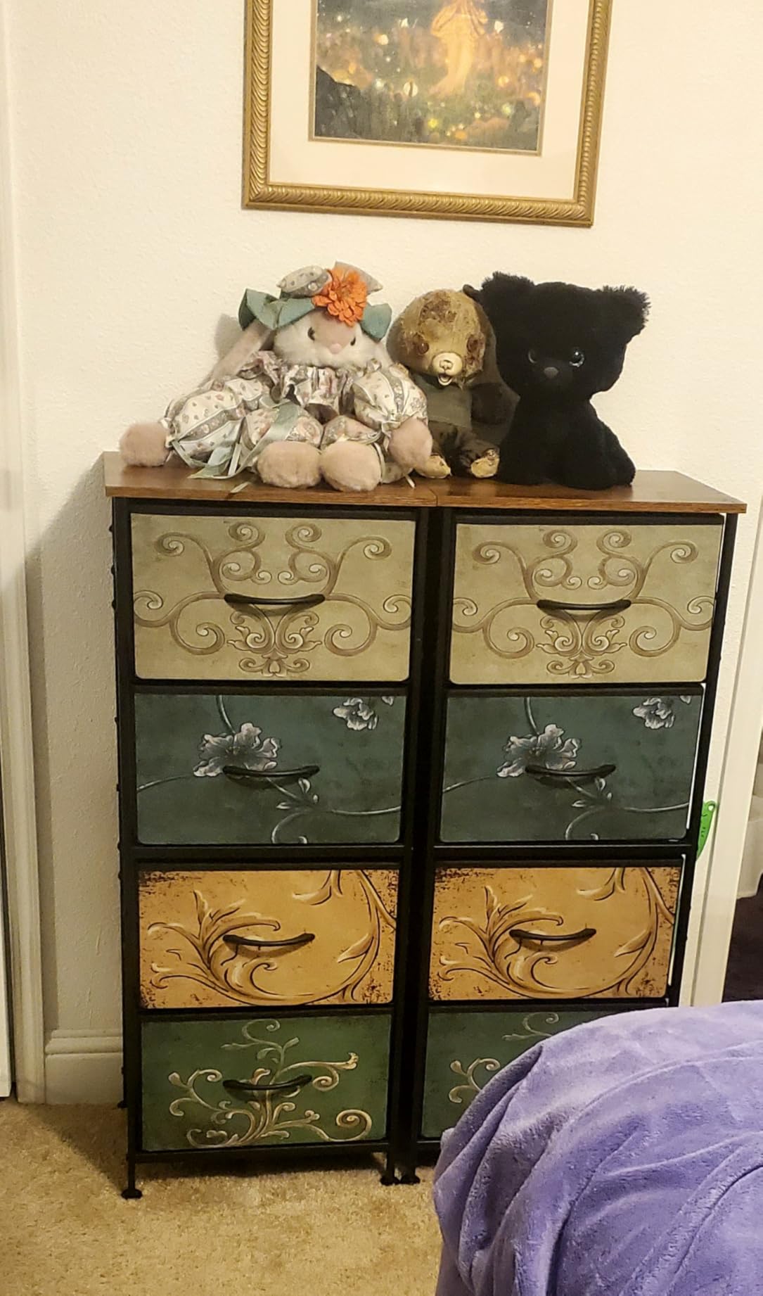 WLIVE Dresser with 4 Drawers, Fabric Storage Tower, Organizer Unit for Bedroom, Hallway, Entryway, Closets, Sturdy Steel Frame, Wood Top, Easy Pull Handle, Charcoal Black - Customer Photo 1