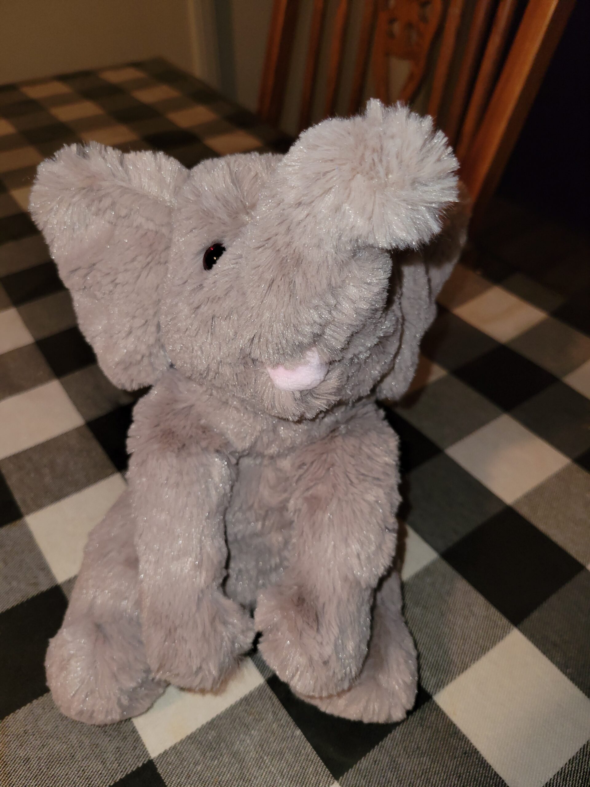 Hopearl Adorable Plush Calf Elephant Toy Floppy Elephish Ultra Soft Stuffed Animal for Boys Girls Kids Toddlers, Gray, 9'' - Customer Photo 1