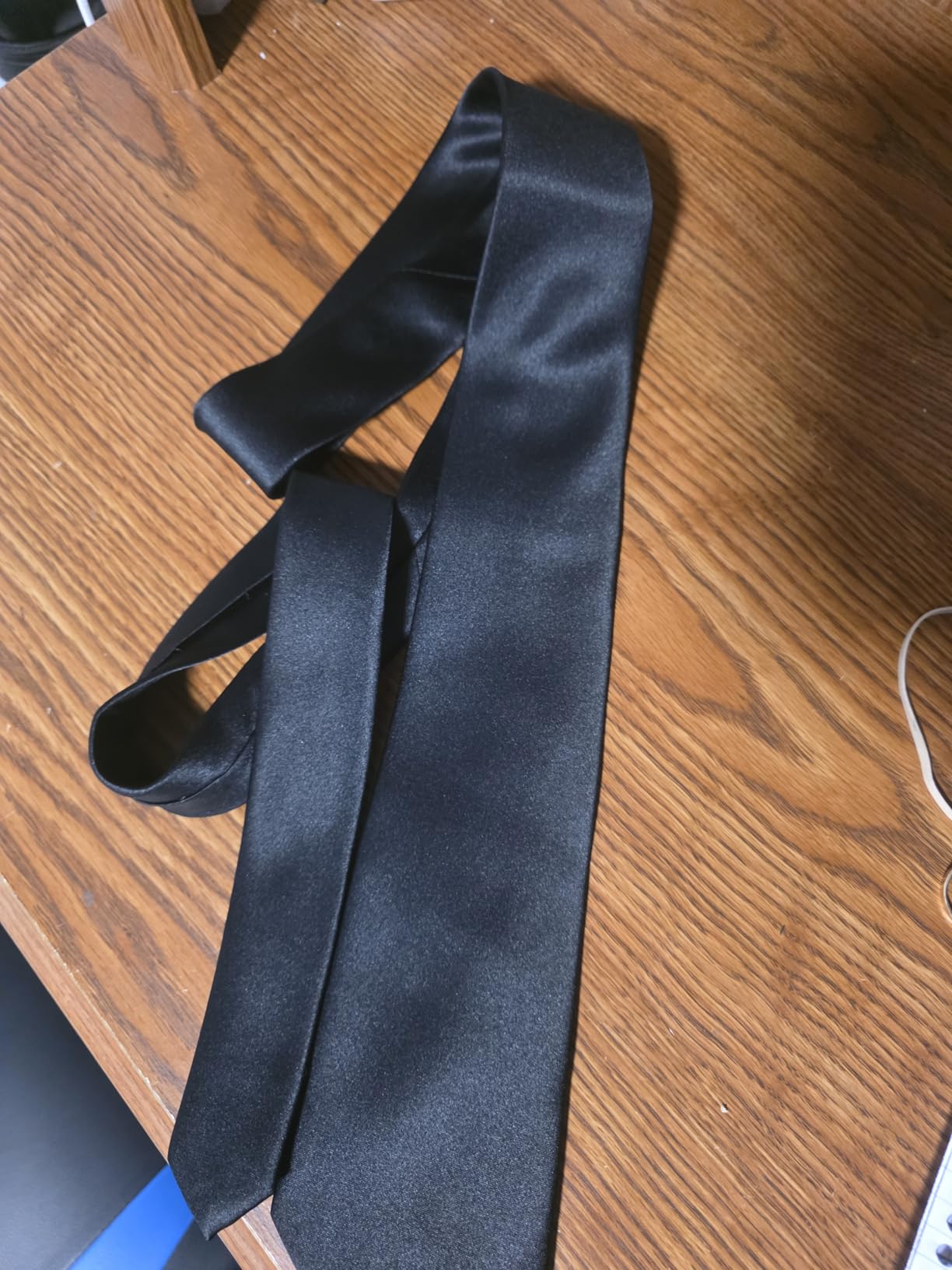 KOOELLE Men's Ties Solid Pure Color Plain Neckties Formal Black Ties For Men - Customer Photo 1