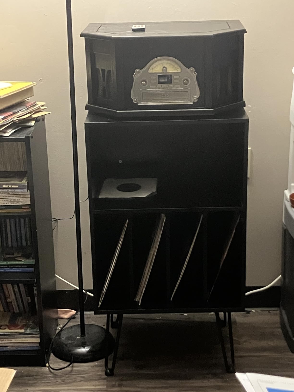 ORCC 10-in-1 Bluetooth Turntable Record Player with Built-in Speaker, Vinyl Turntable CD Cassette and FM/AM Radio Combo, AUX in RCA Out USB MP3 Recording Headphone Jack Compact - Customer Photo 2