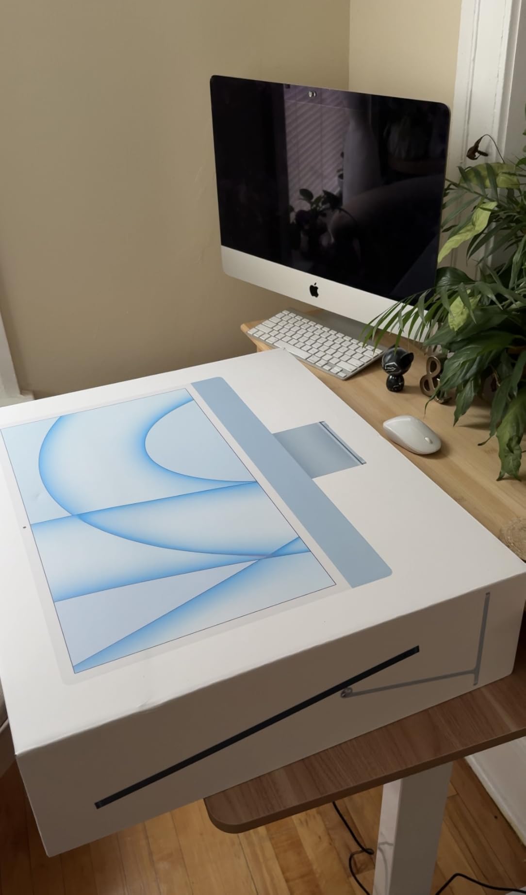 2021 Apple iMac with Apple M1 Chip with 8-core CPU (24-inch, 8GB RAM, 256GB SSD Storage) (QWERTY English) Silver (Renewed) - Customer Photo 1